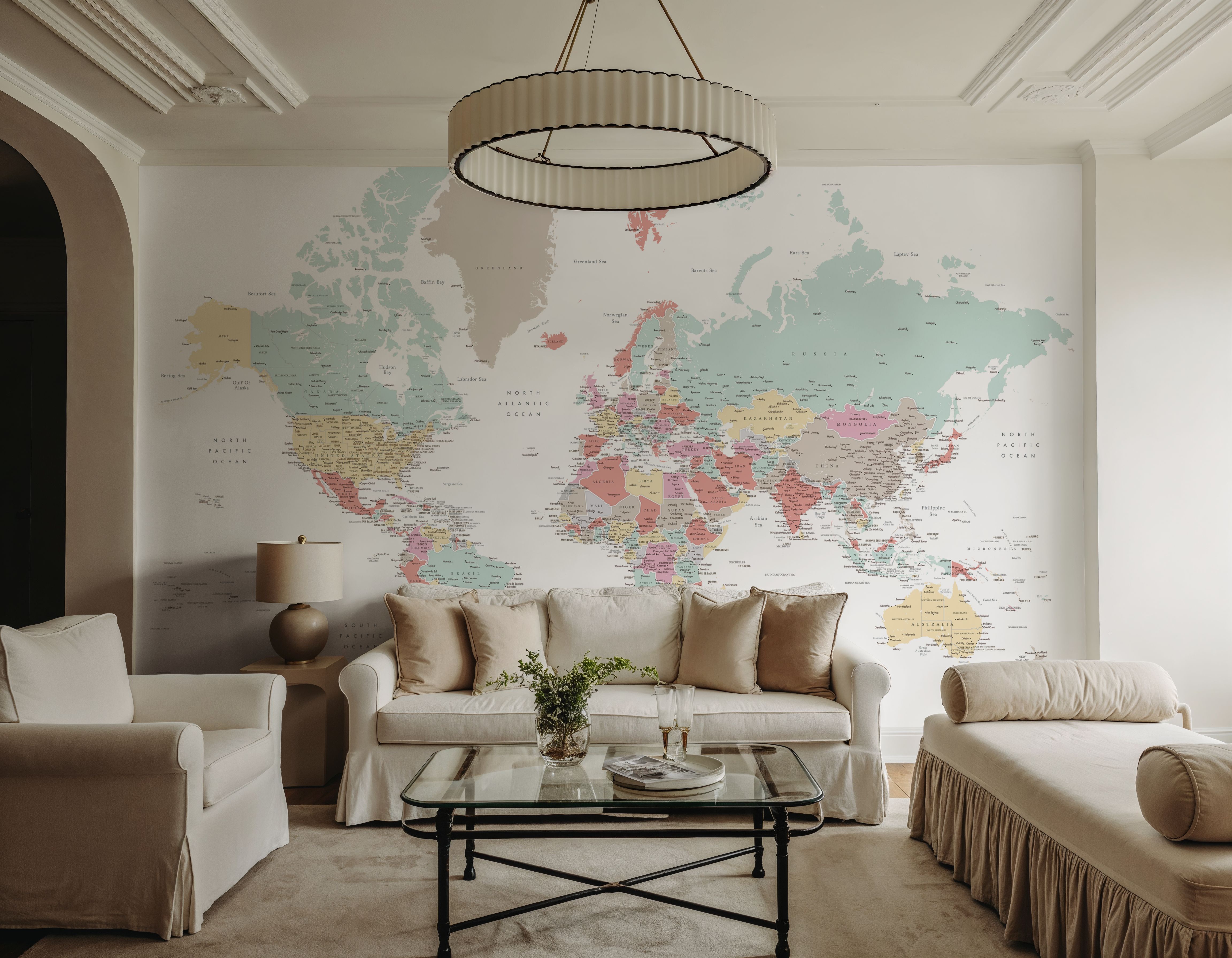 World Map Cities - Pastella