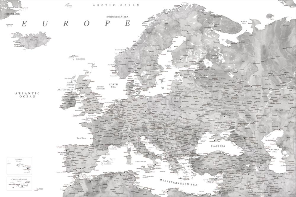 Europe Map Detailed - Jimmy
