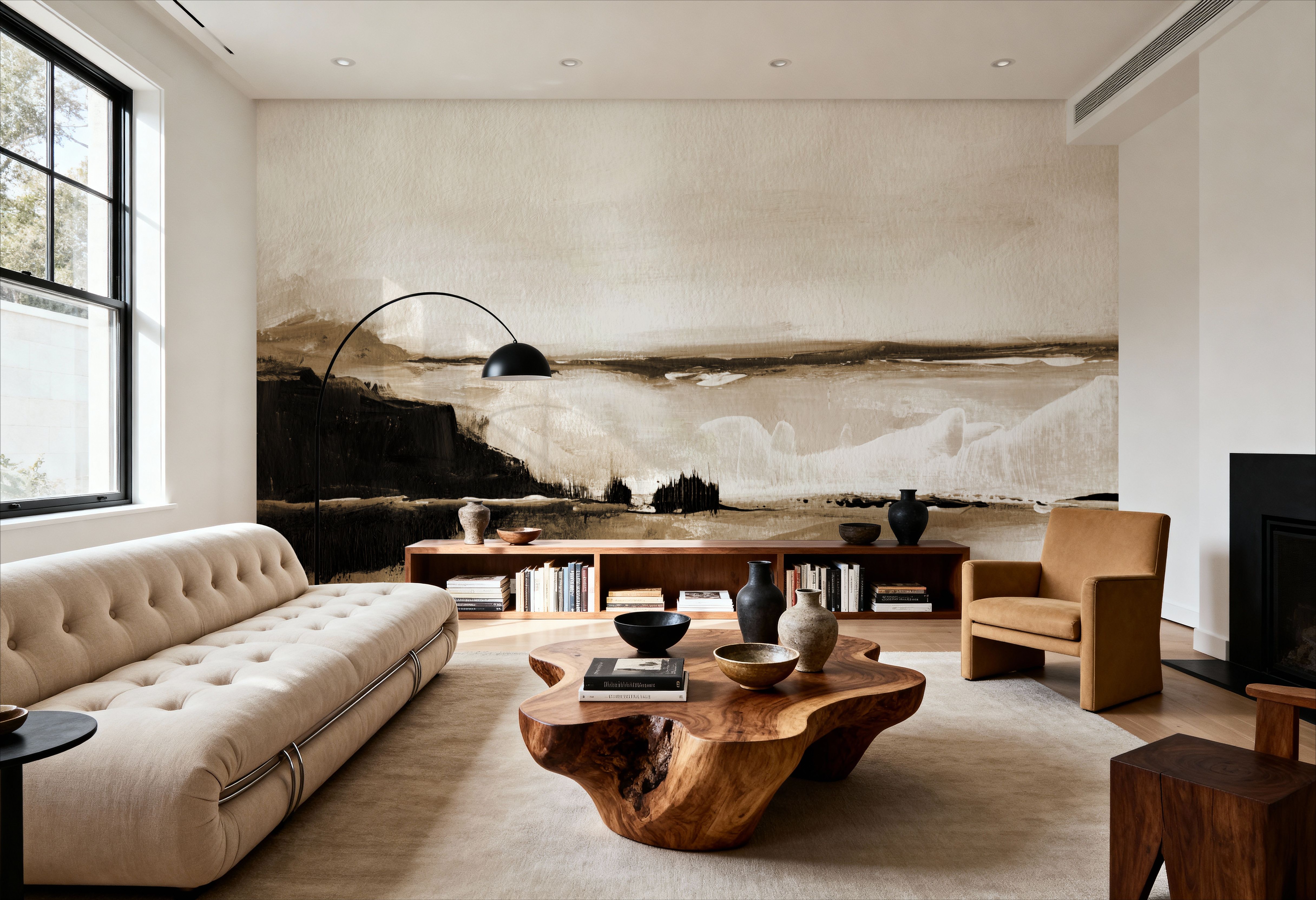 Vintage Landscape Mountainside, Wallpaper