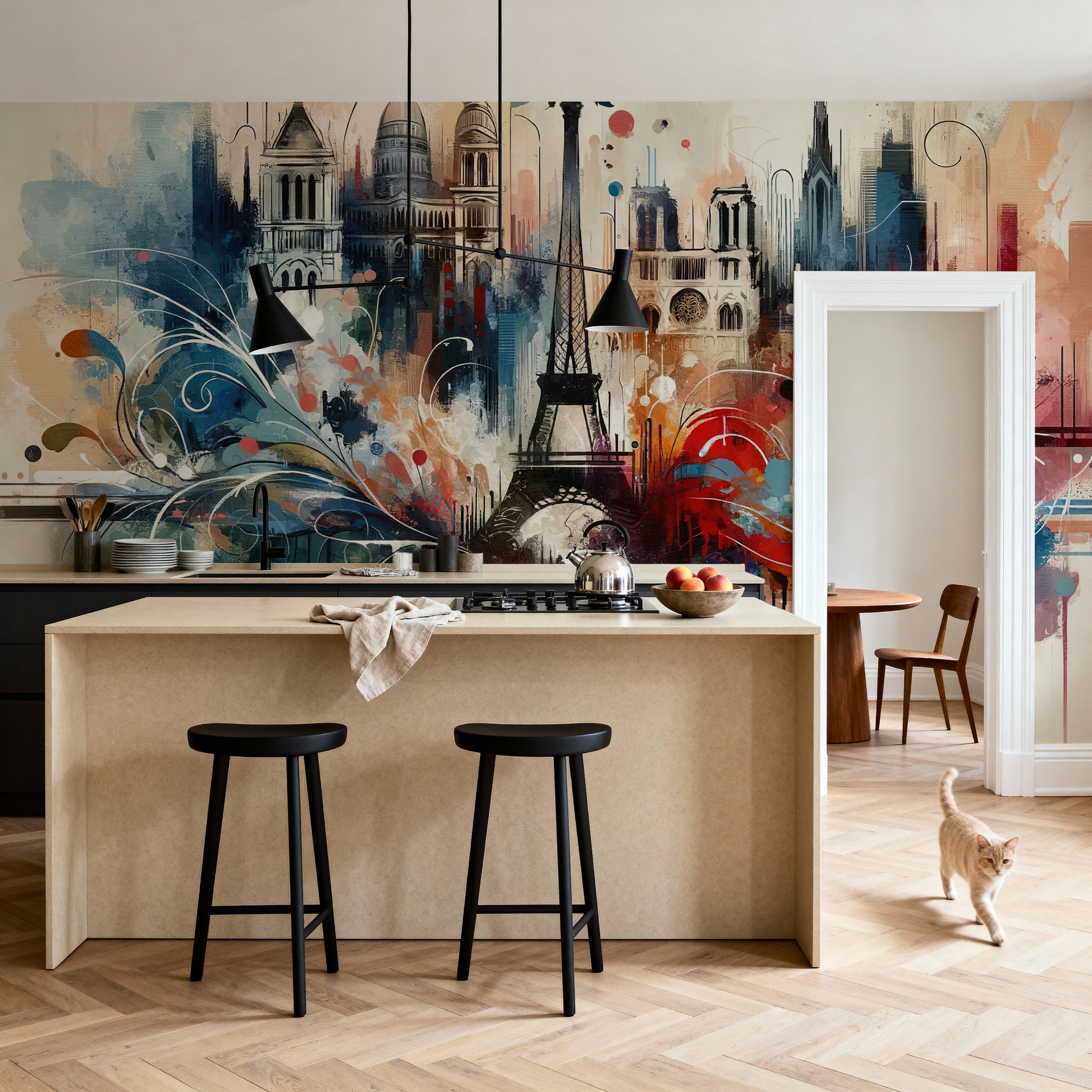 Watercolor Skyline Paris IV