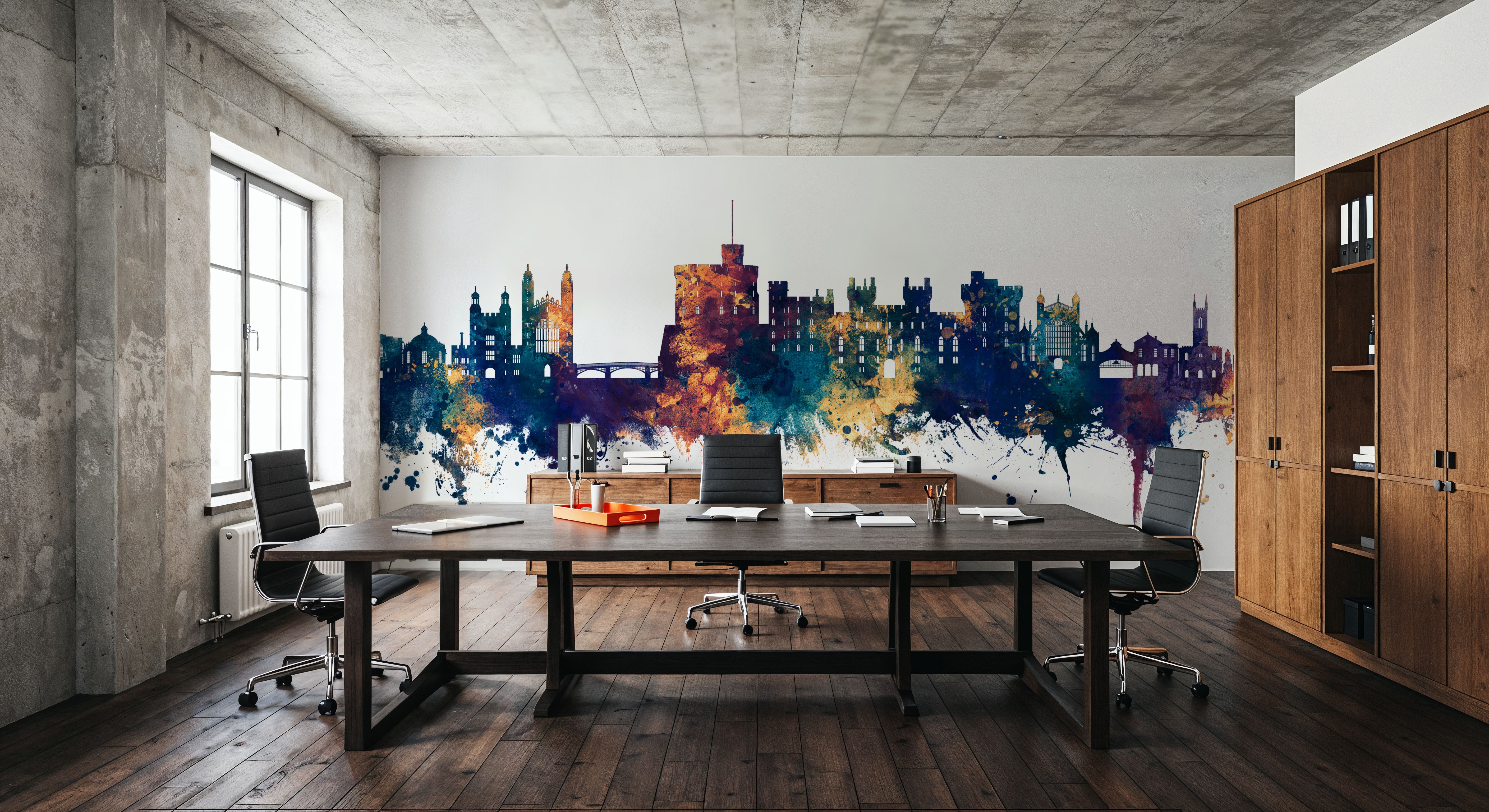 Windsor England Skyline Blue & Bronze