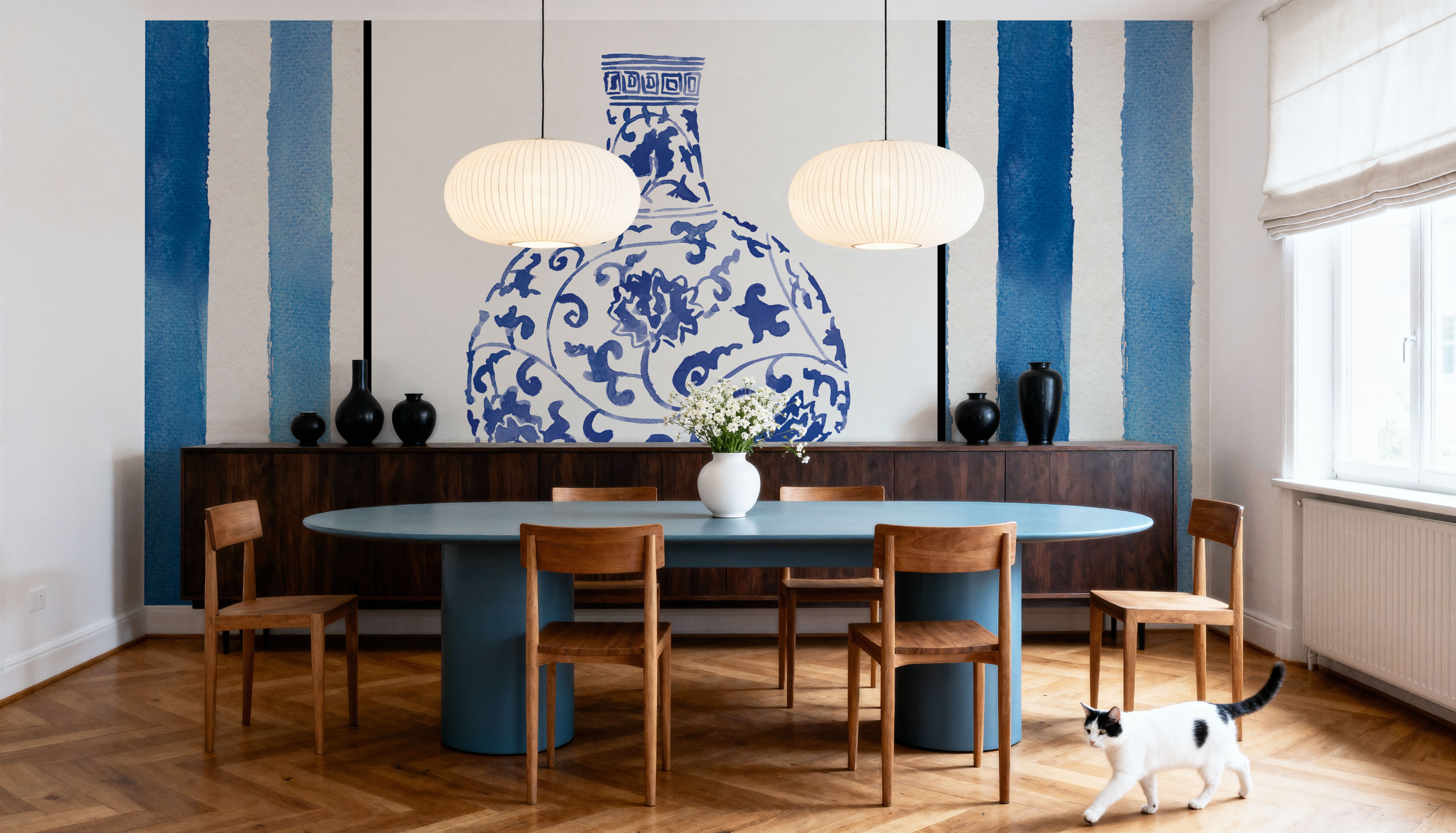Chinoiserie Vase III Stripes
