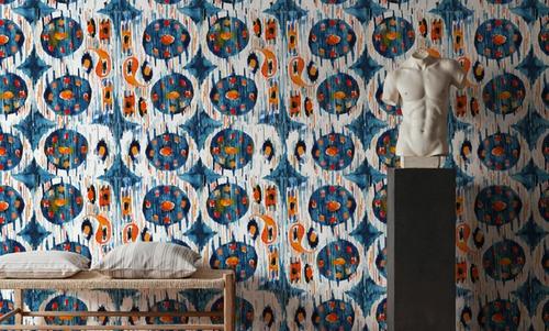 Blue Circle Ikat