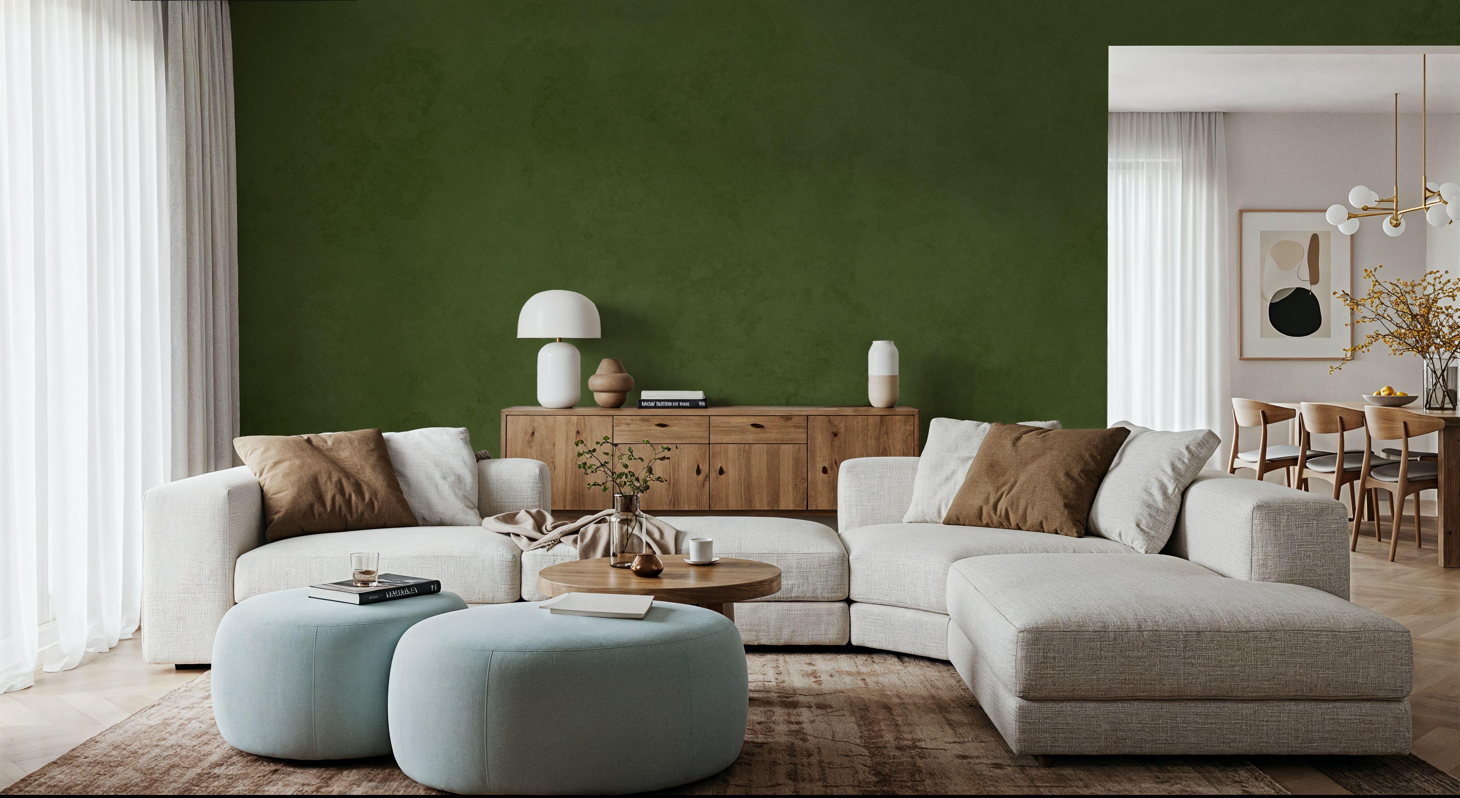 Subtle Plaster Wall, Dill Green