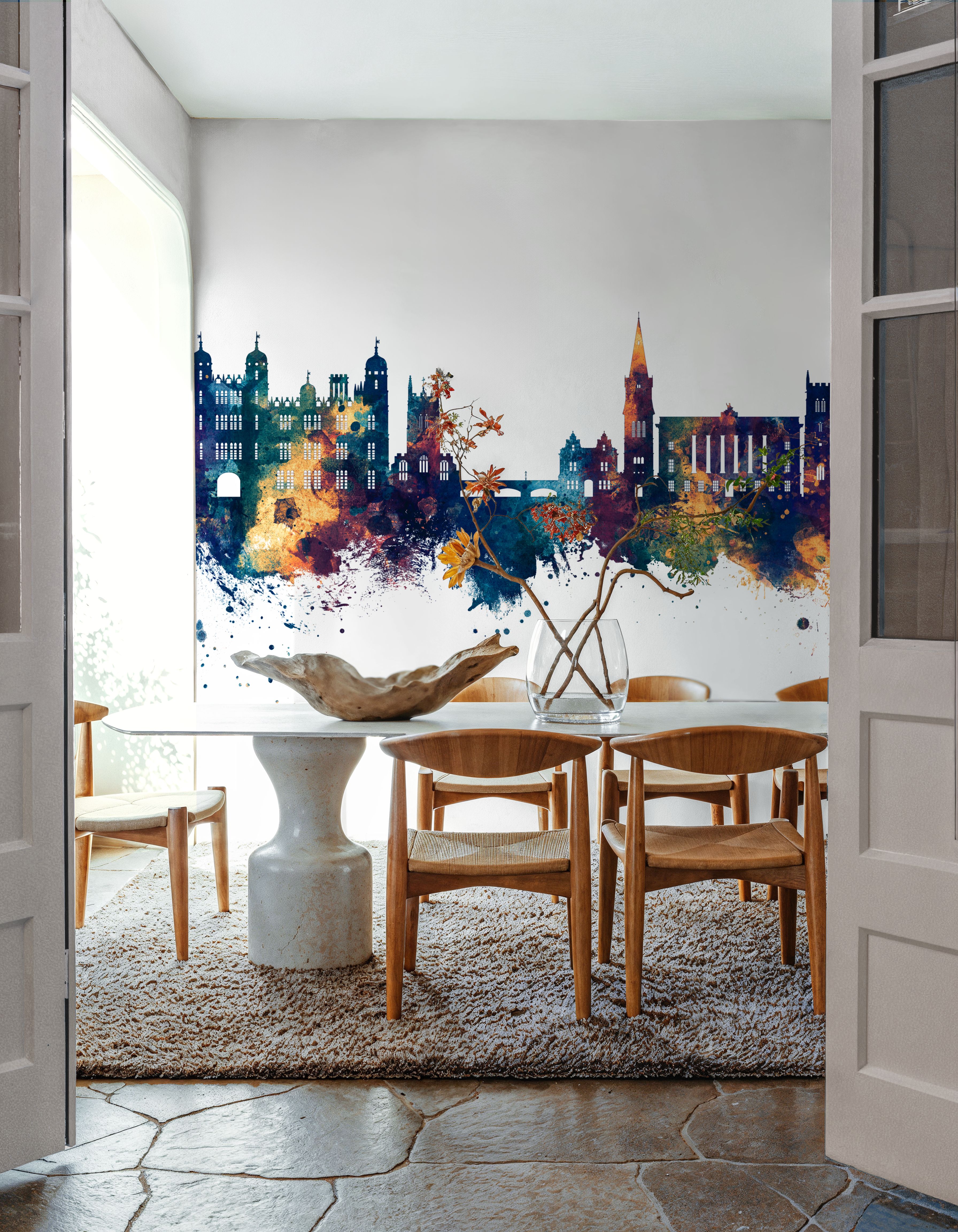 Stamford England Skyline Blue & Bronze