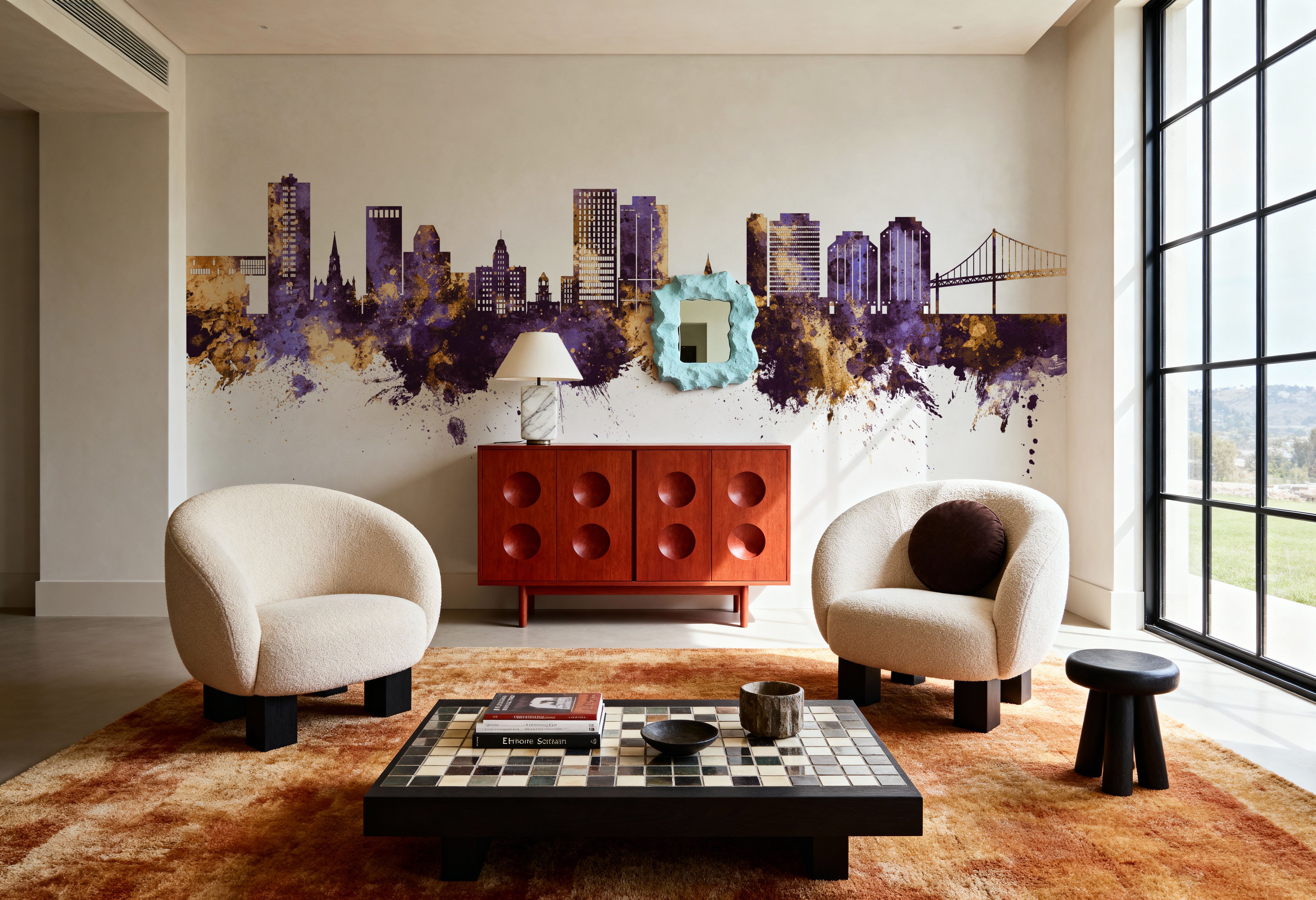 Halifax Canada Skyline Purple & Gold