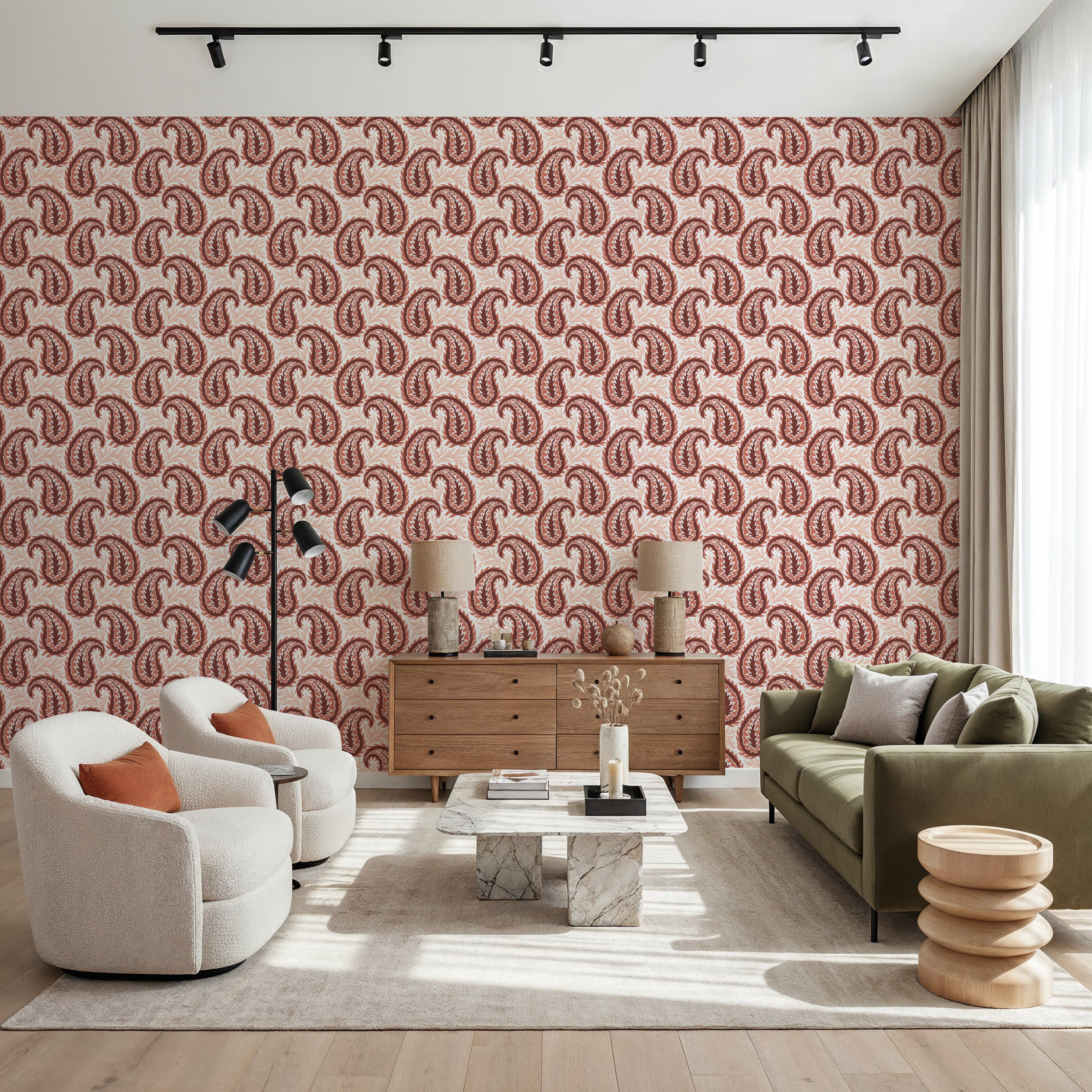 Botanical Paisley, Brick