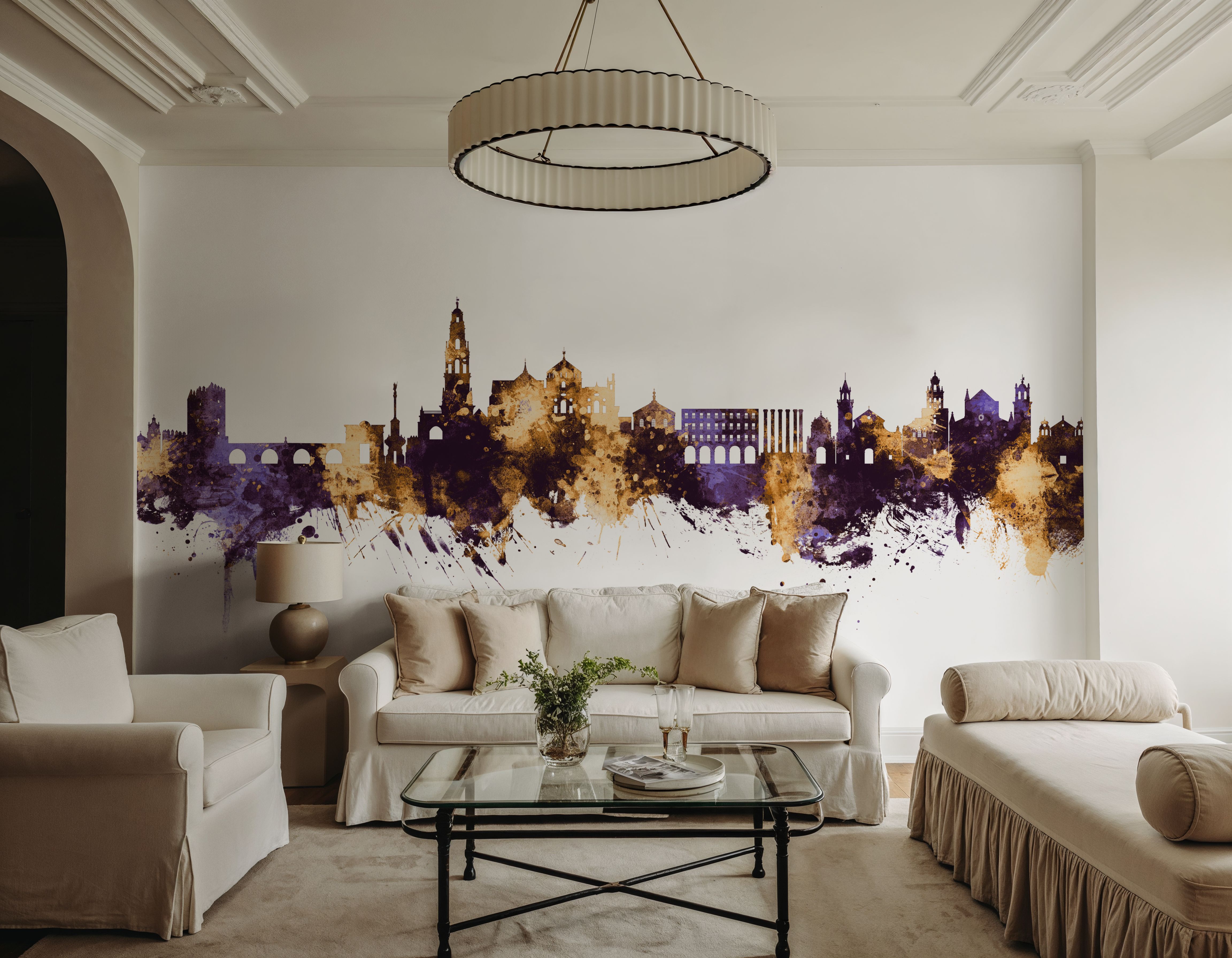 Córdoba Spain Skyline Purple & Gold