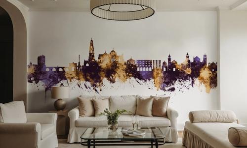 Córdoba Spain Skyline Purple & Gold