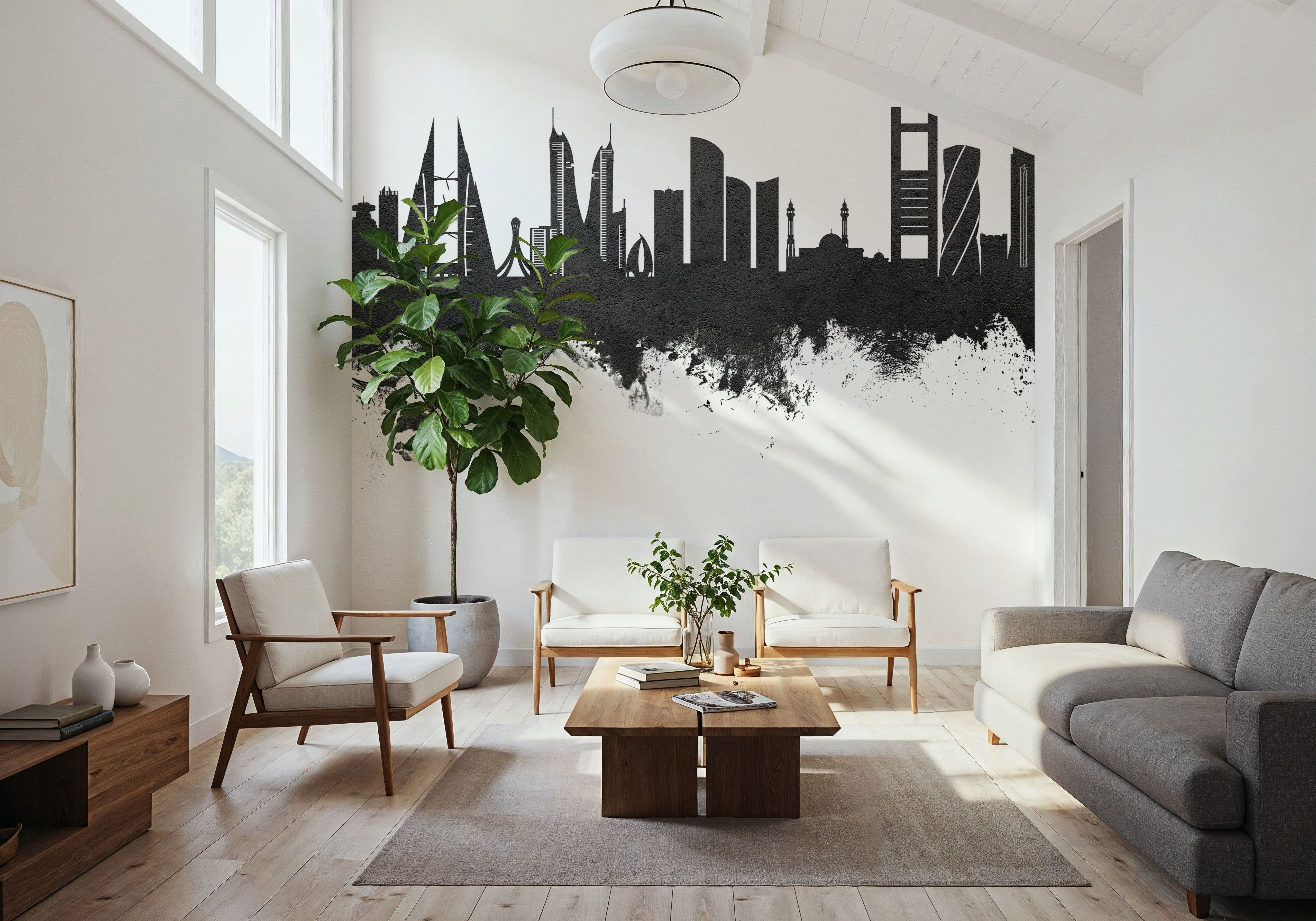 Manama Skyline Black & White