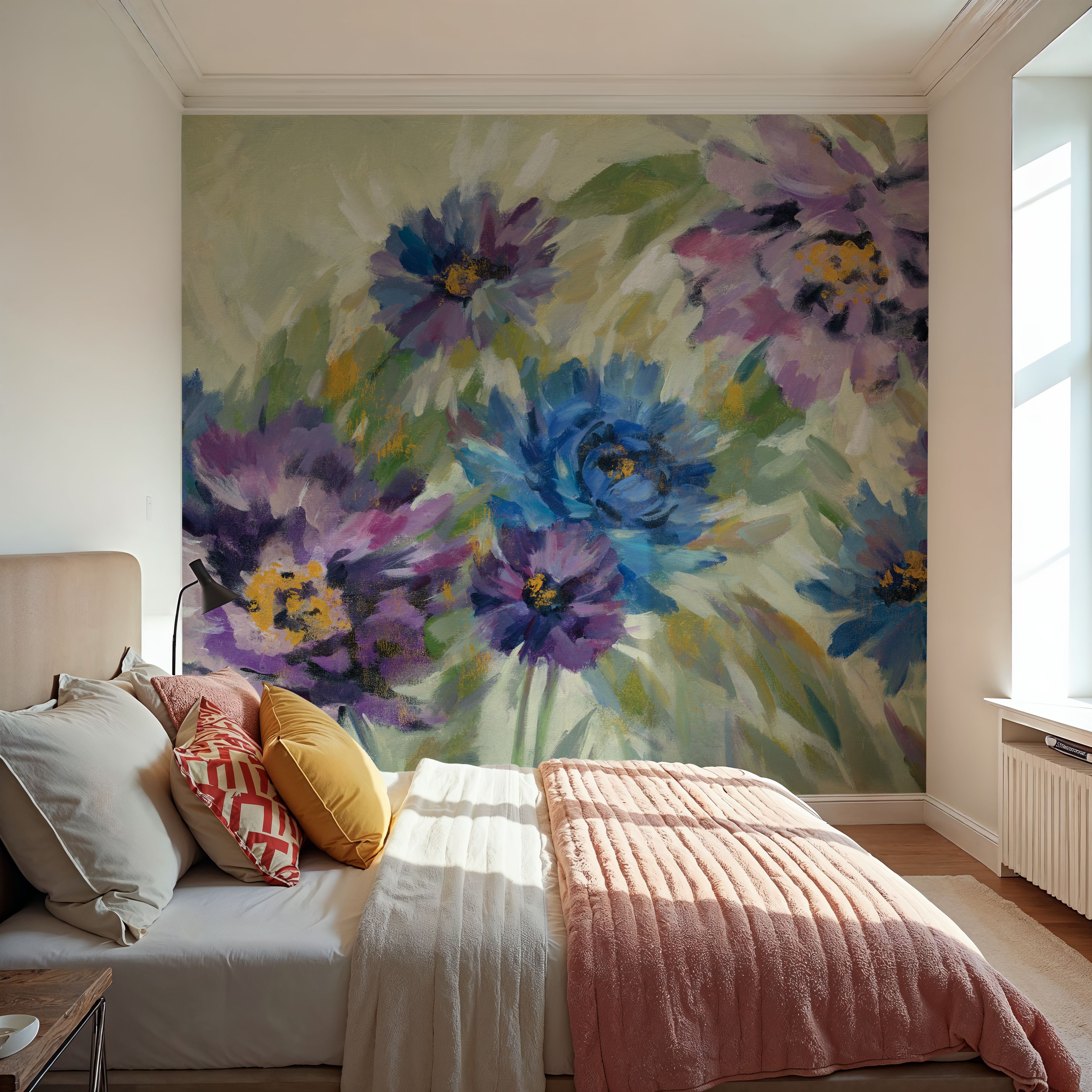 Bold Blue and Lavender Flowers