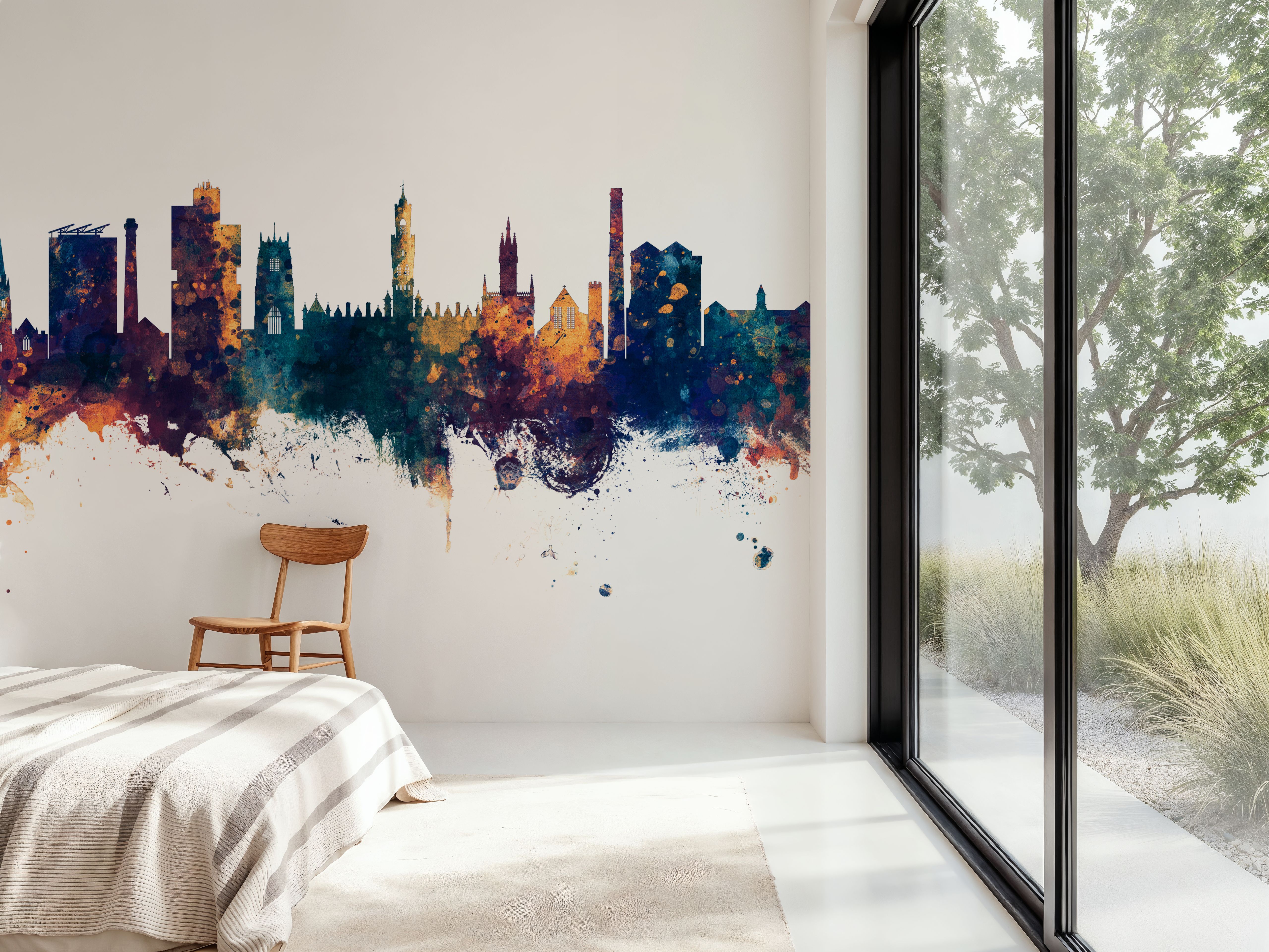 Bradford England Skyline Blue & Bronze