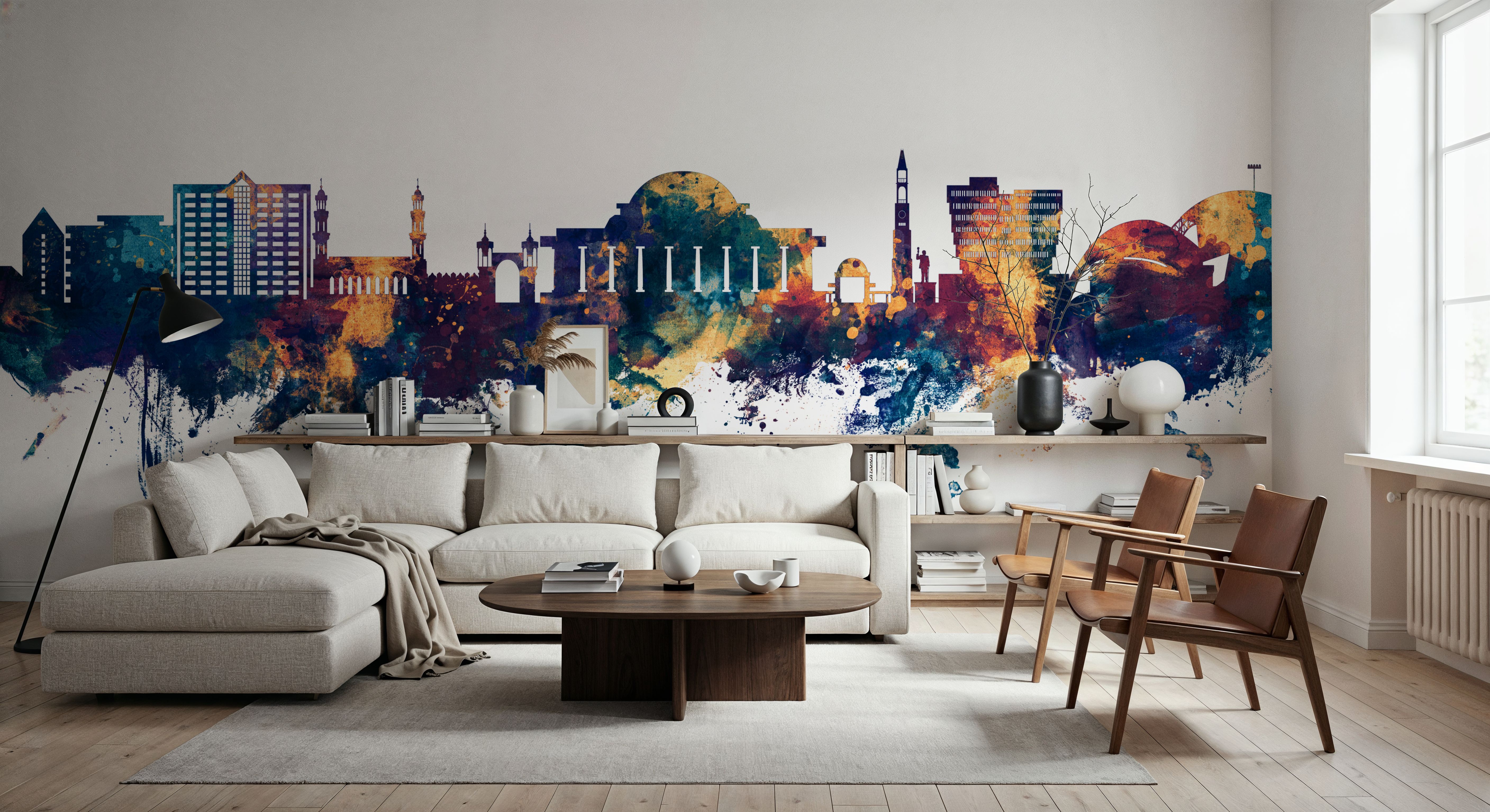 Lilongwe Malawi Skyline Blue & Bronze