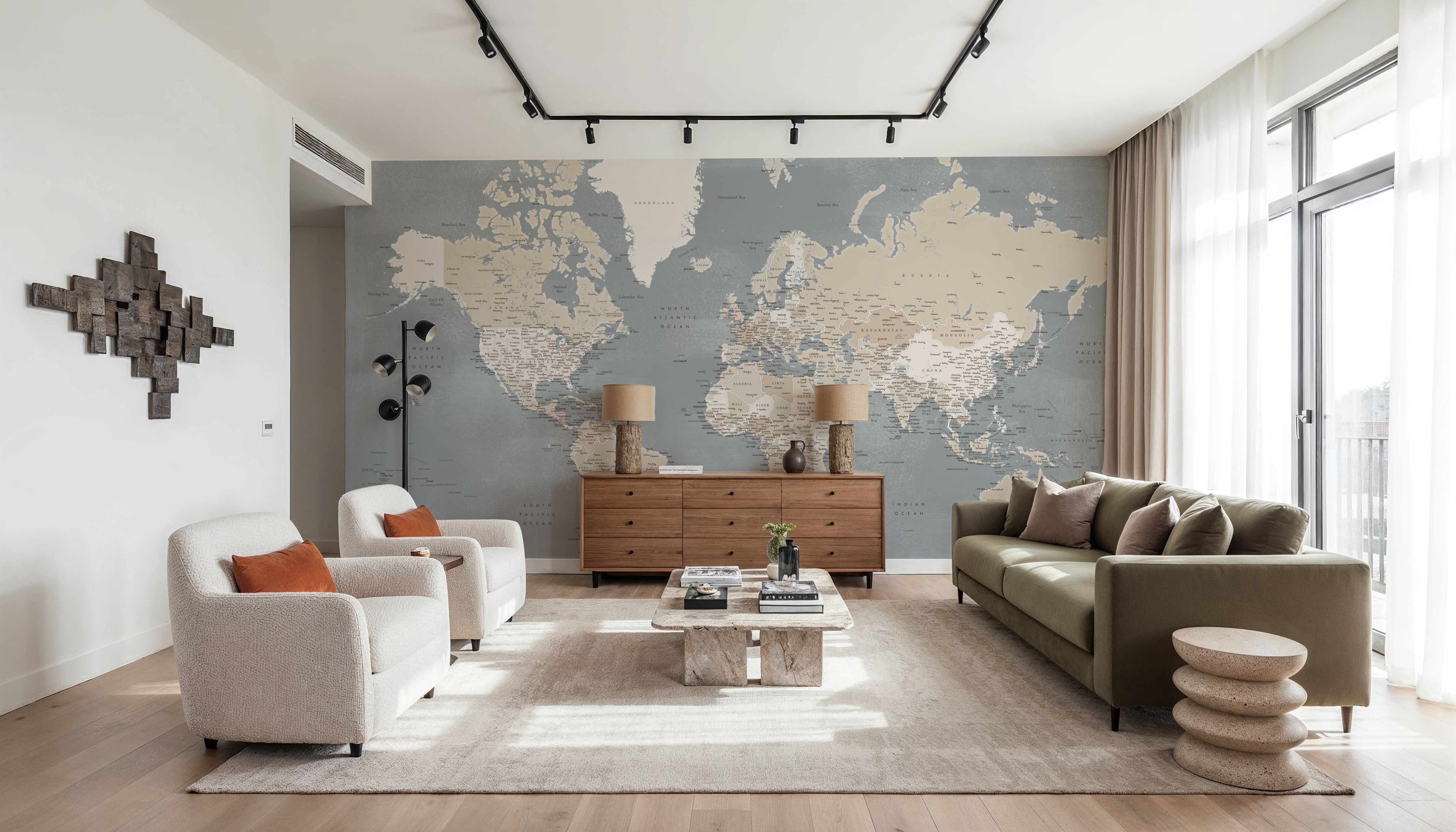 World Map Cities - Landers