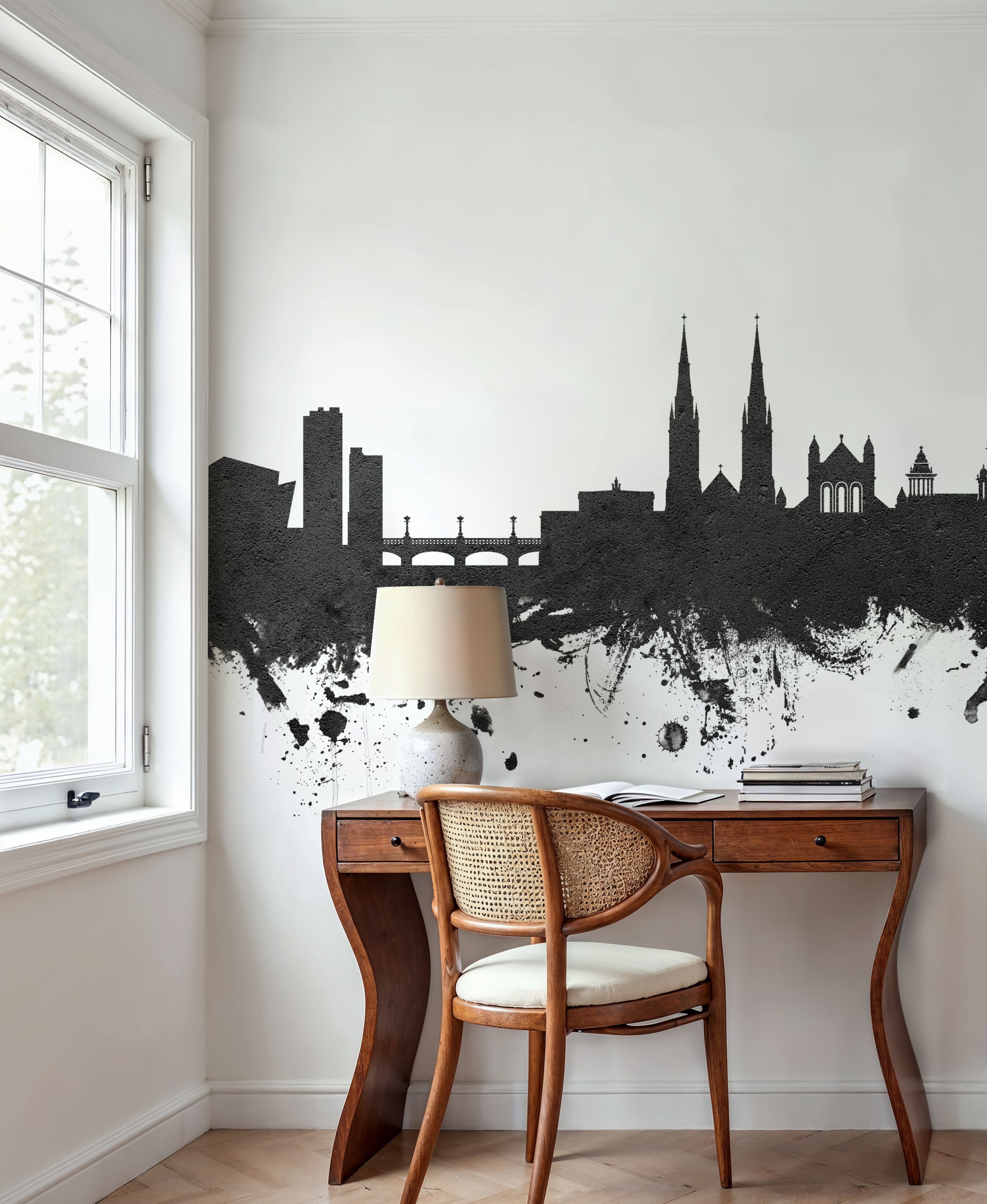 Belfast Northern Ireland Skyline Black & White