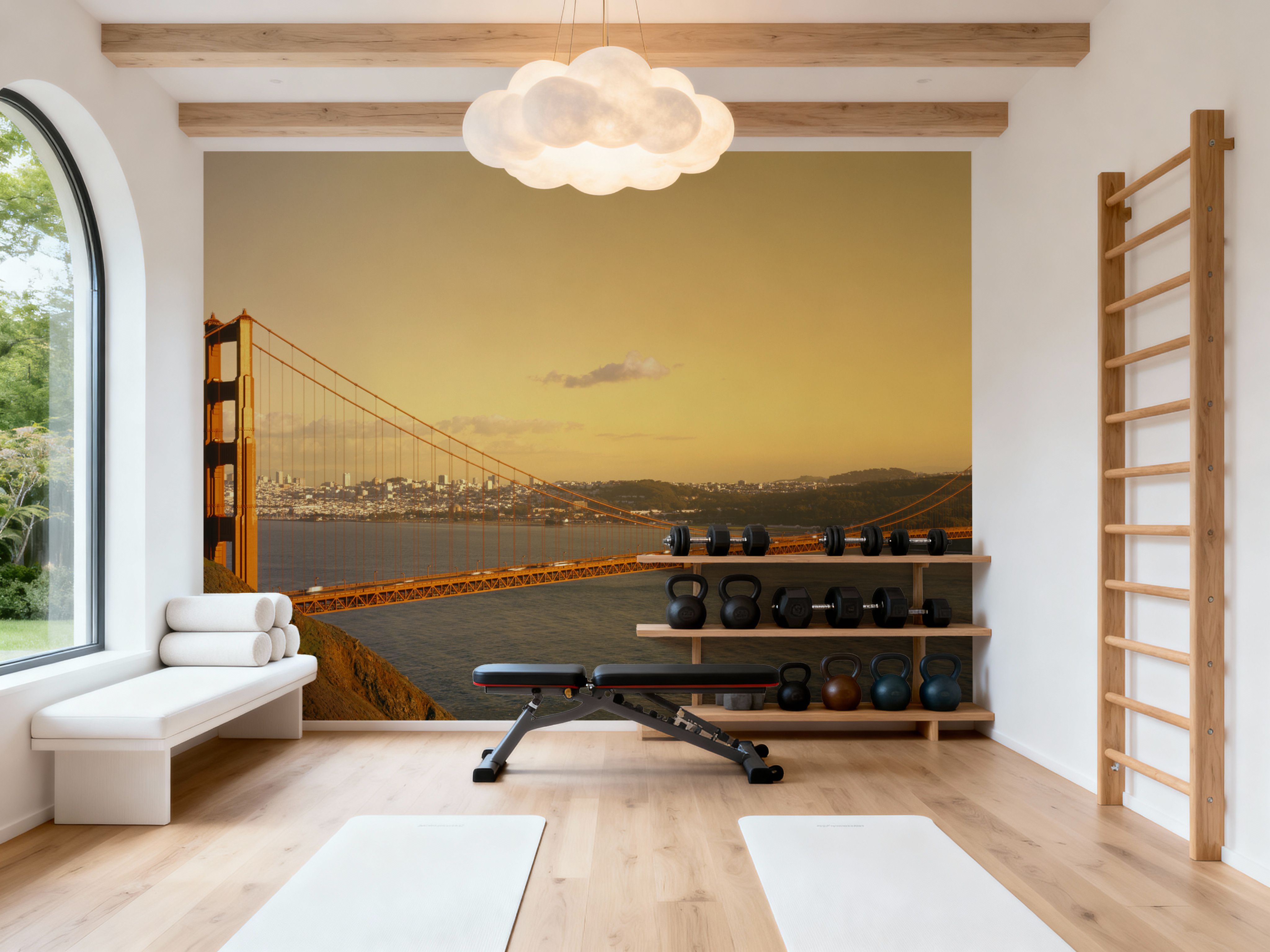 Crimson Bridge at Dusk