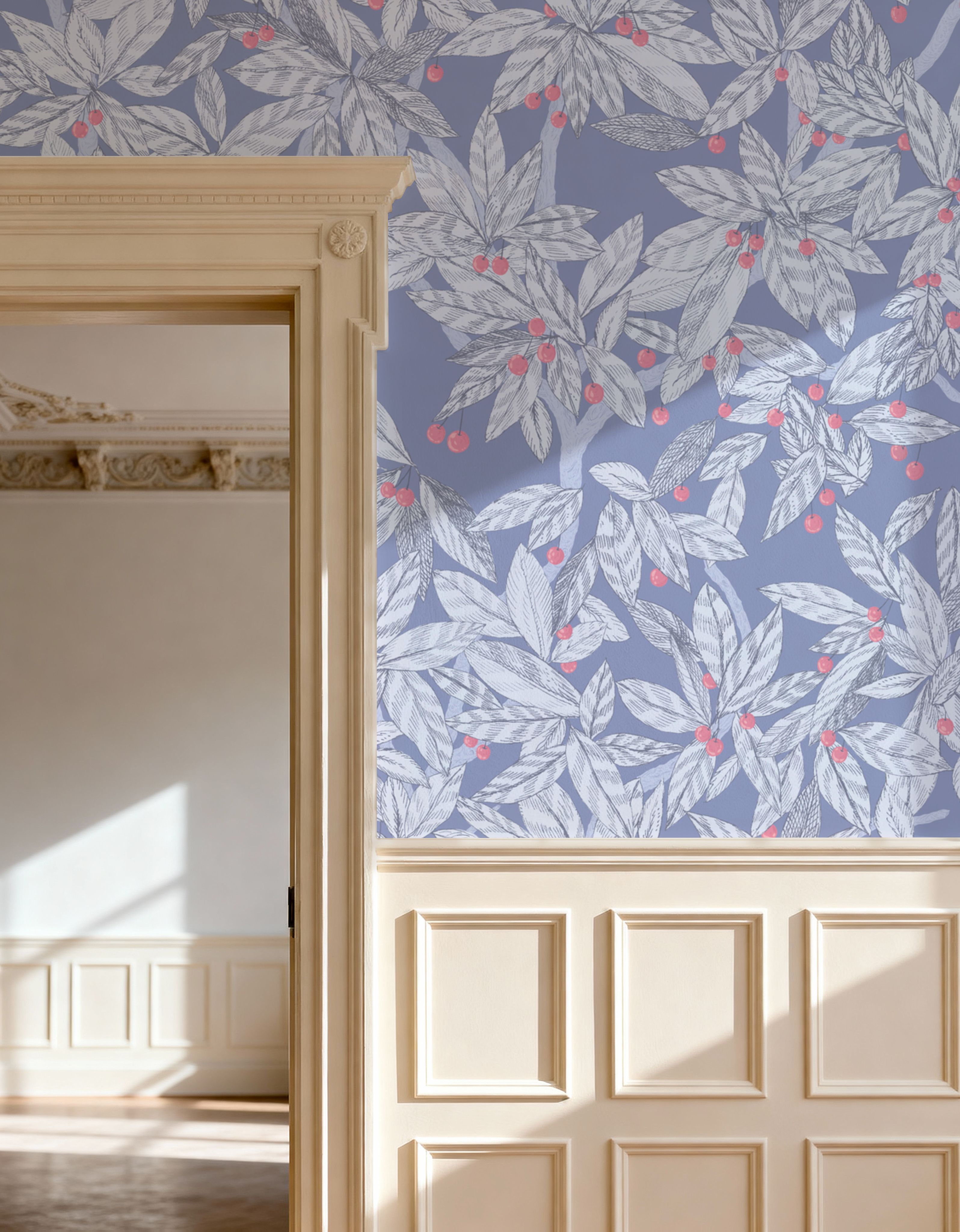 Cherry Tree Birds, Periwinkle