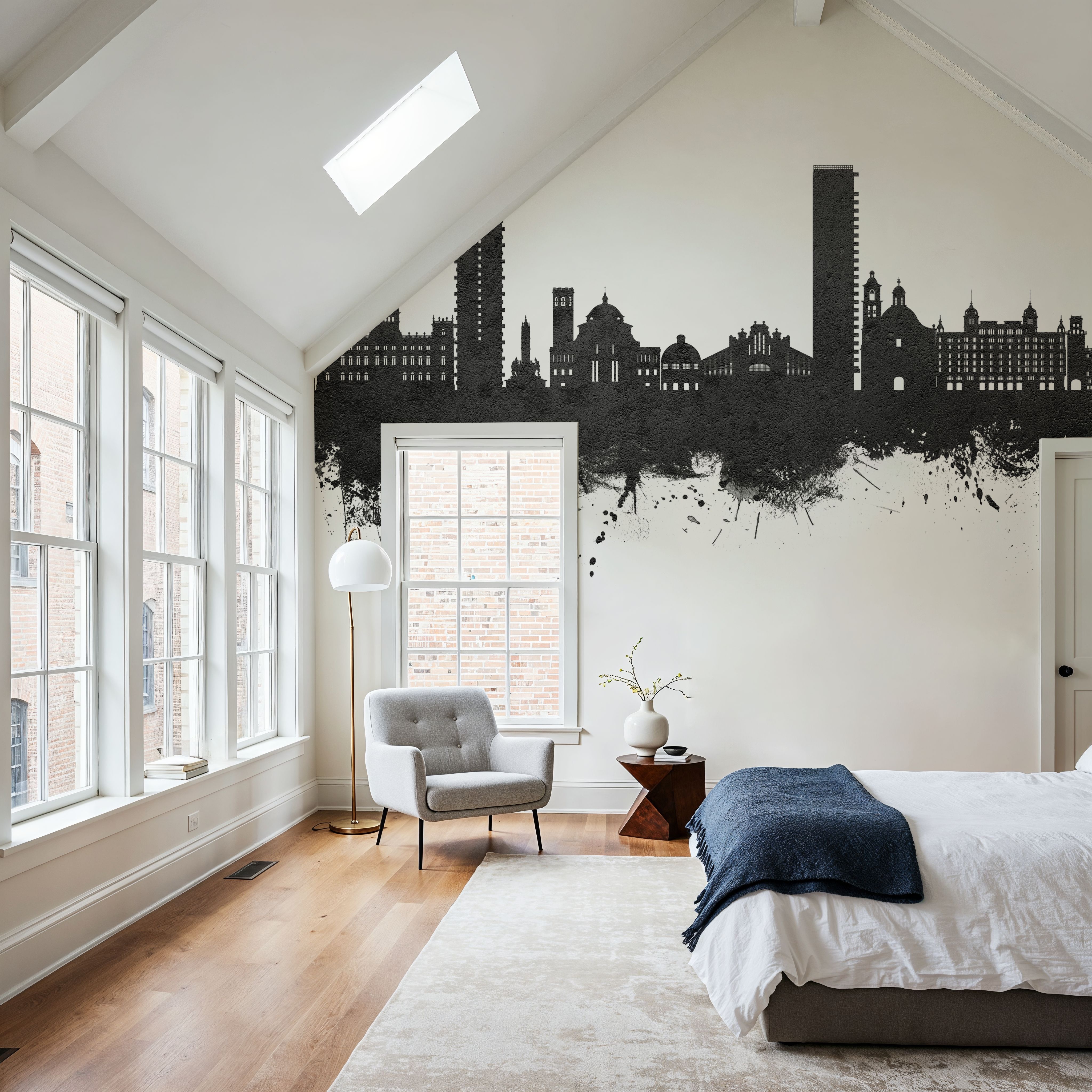 Alicante Spain Skyline Black & White 