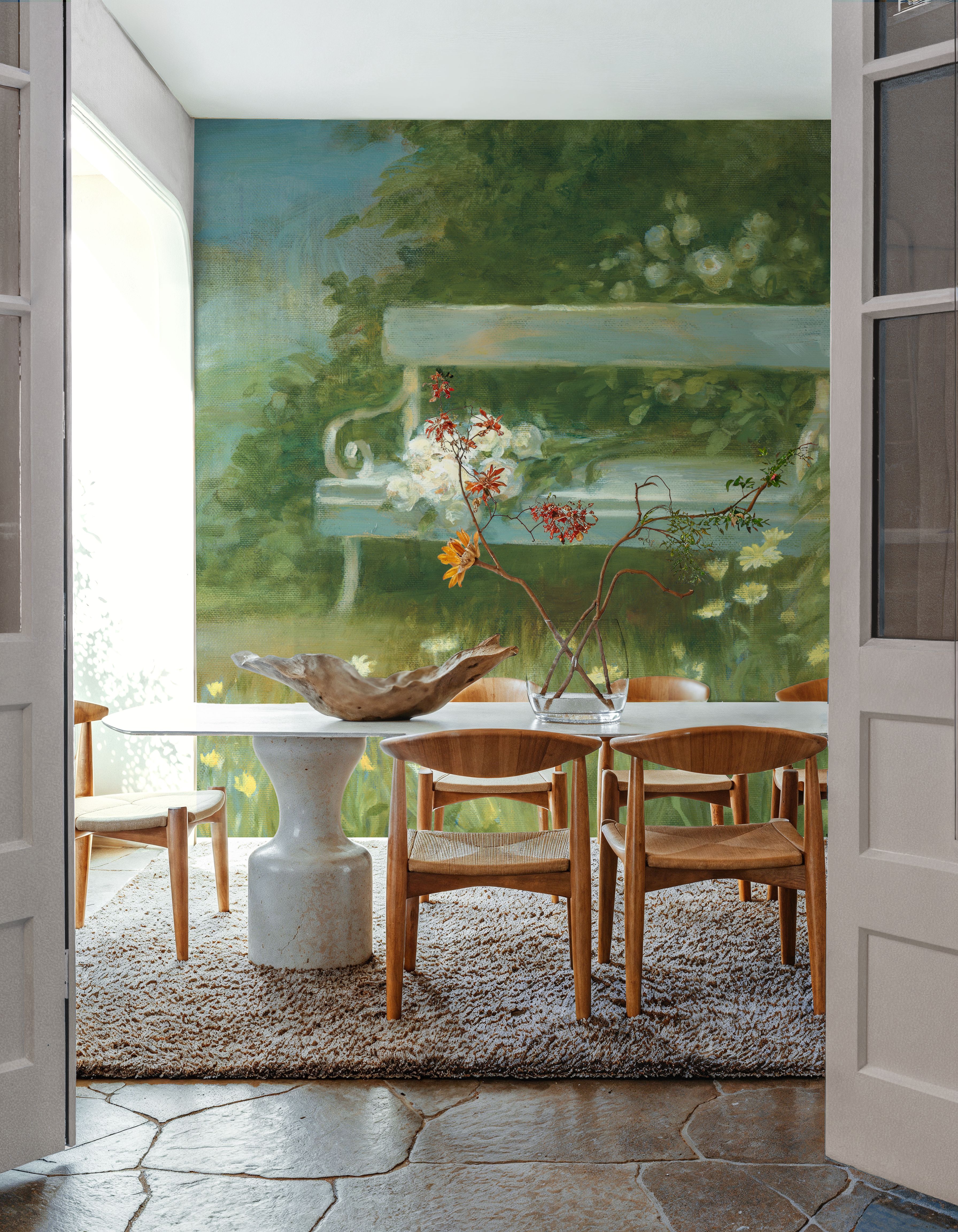 Garden Bench with Rose Bouquet