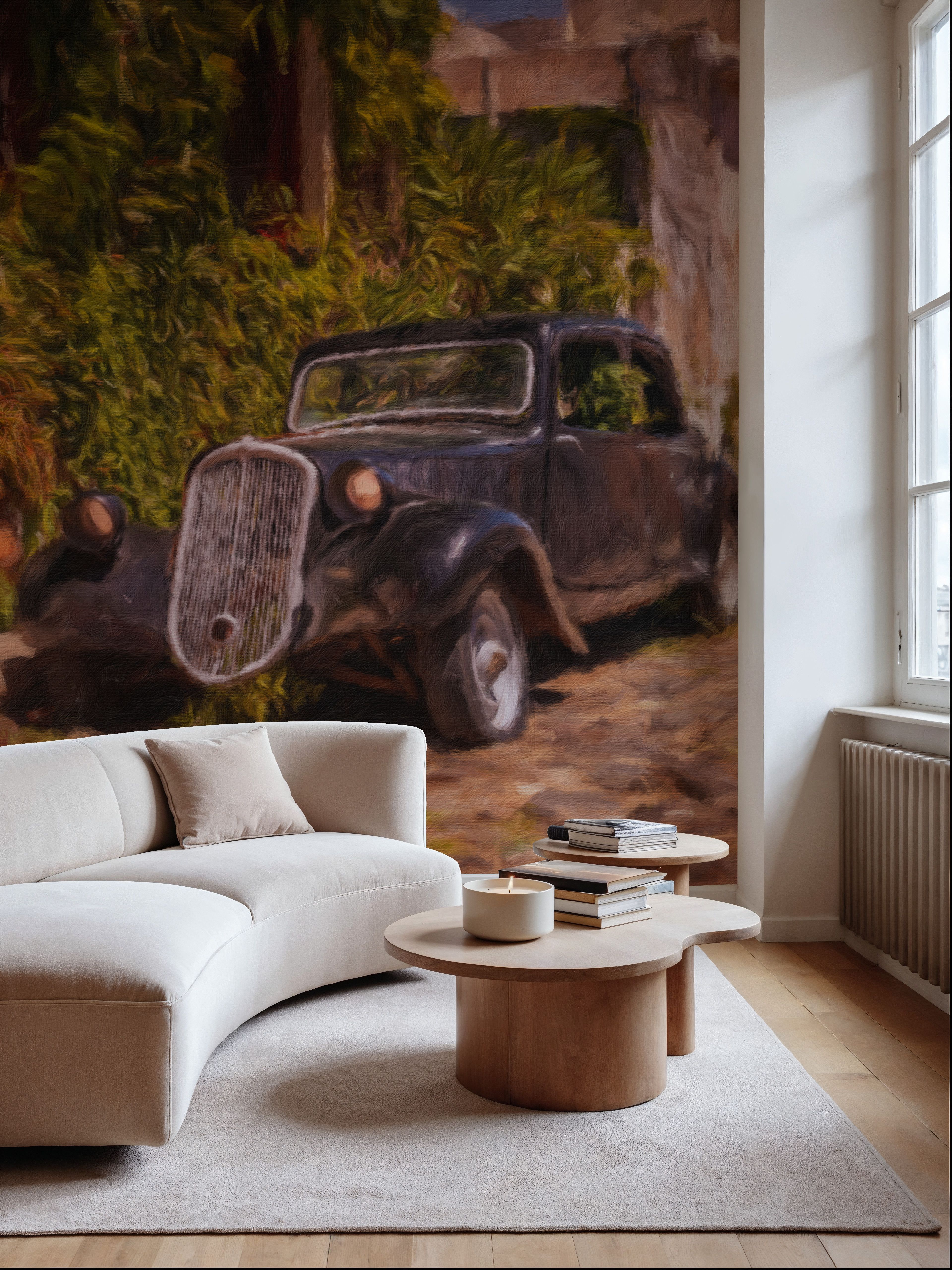 Antique Car Uruguay on Canvas