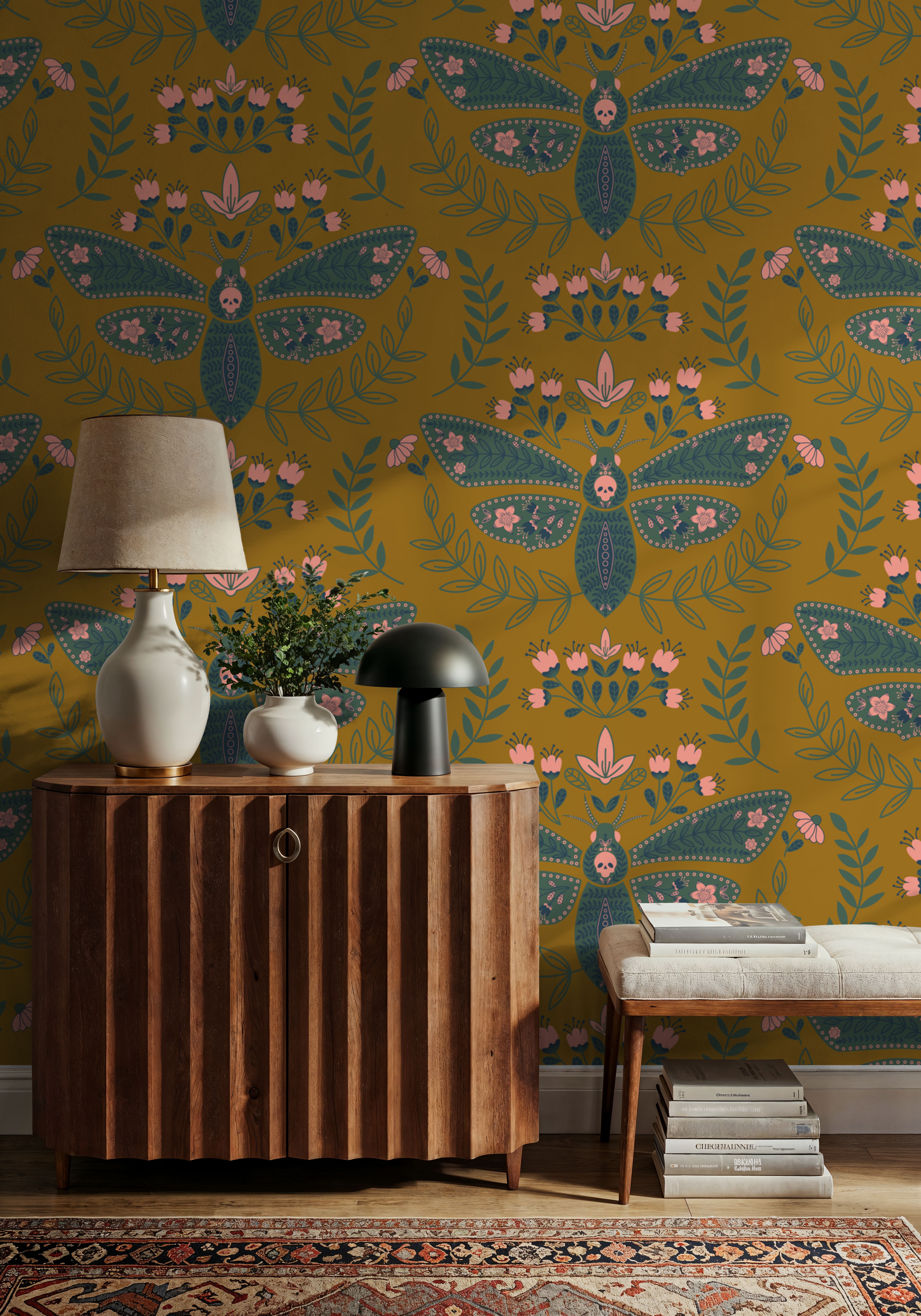 Deaths Head Moth, Mustard