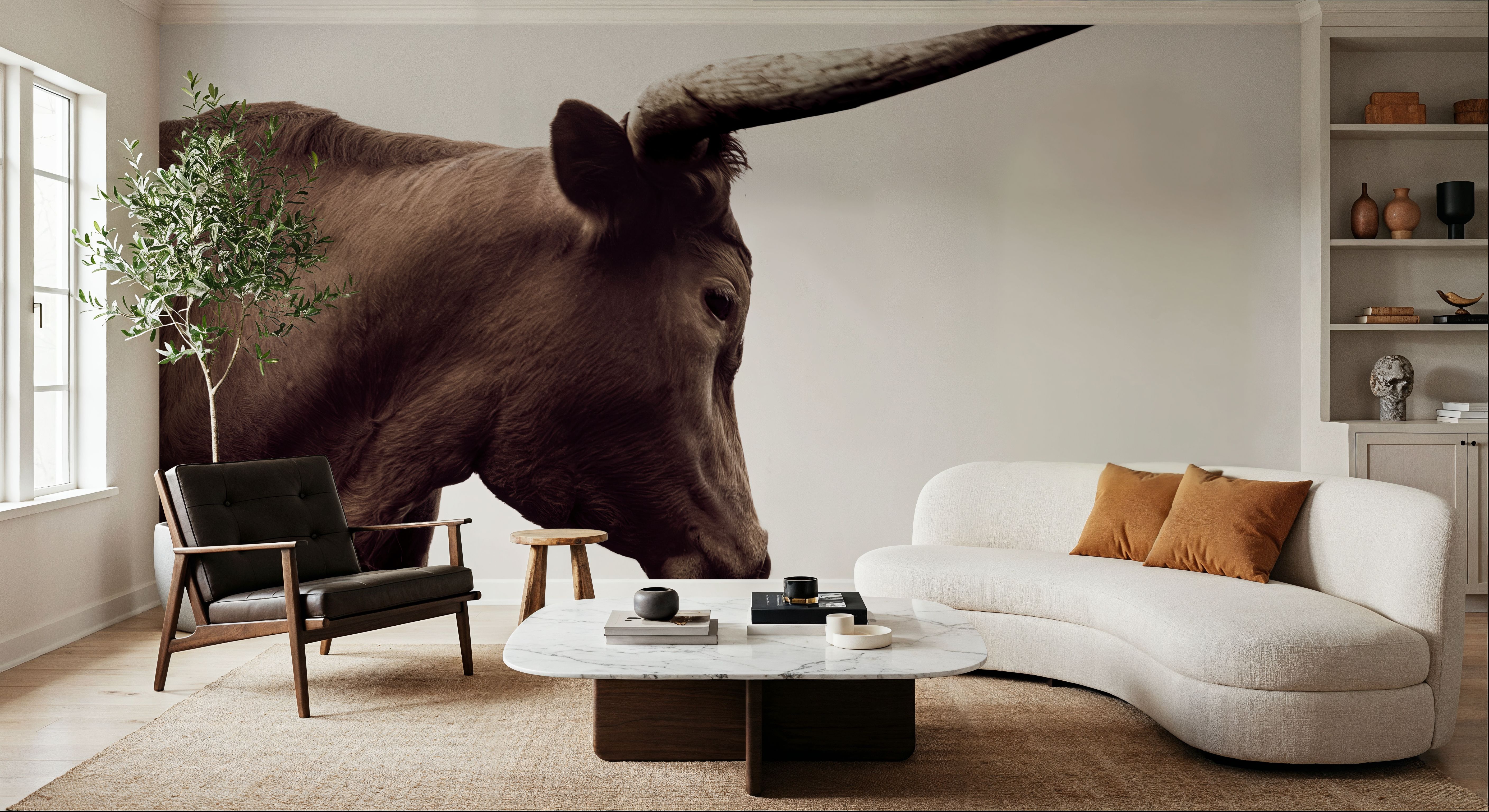 Longhorn Sunset Graze Sepia