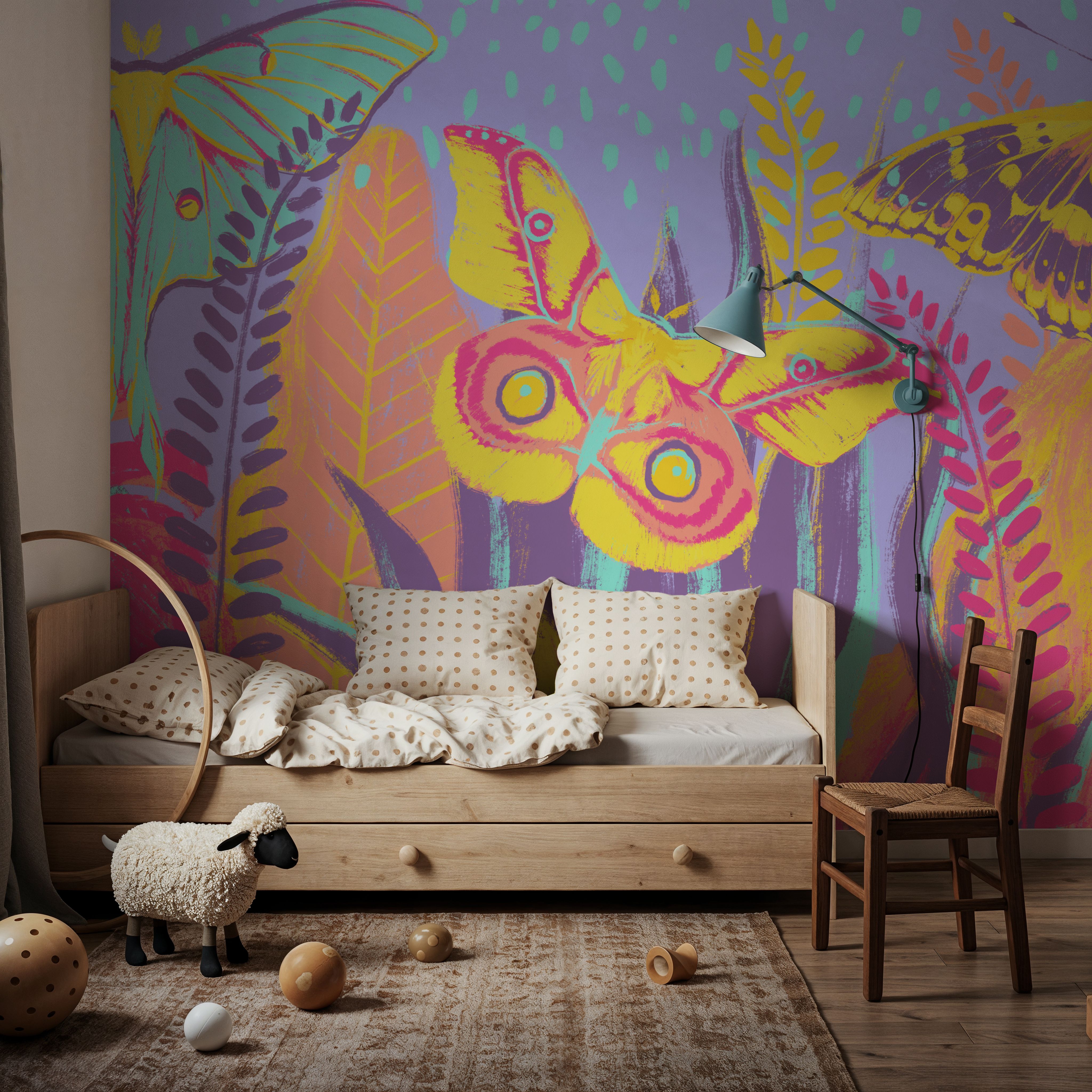 Dancing Hippie Butterflies Purple