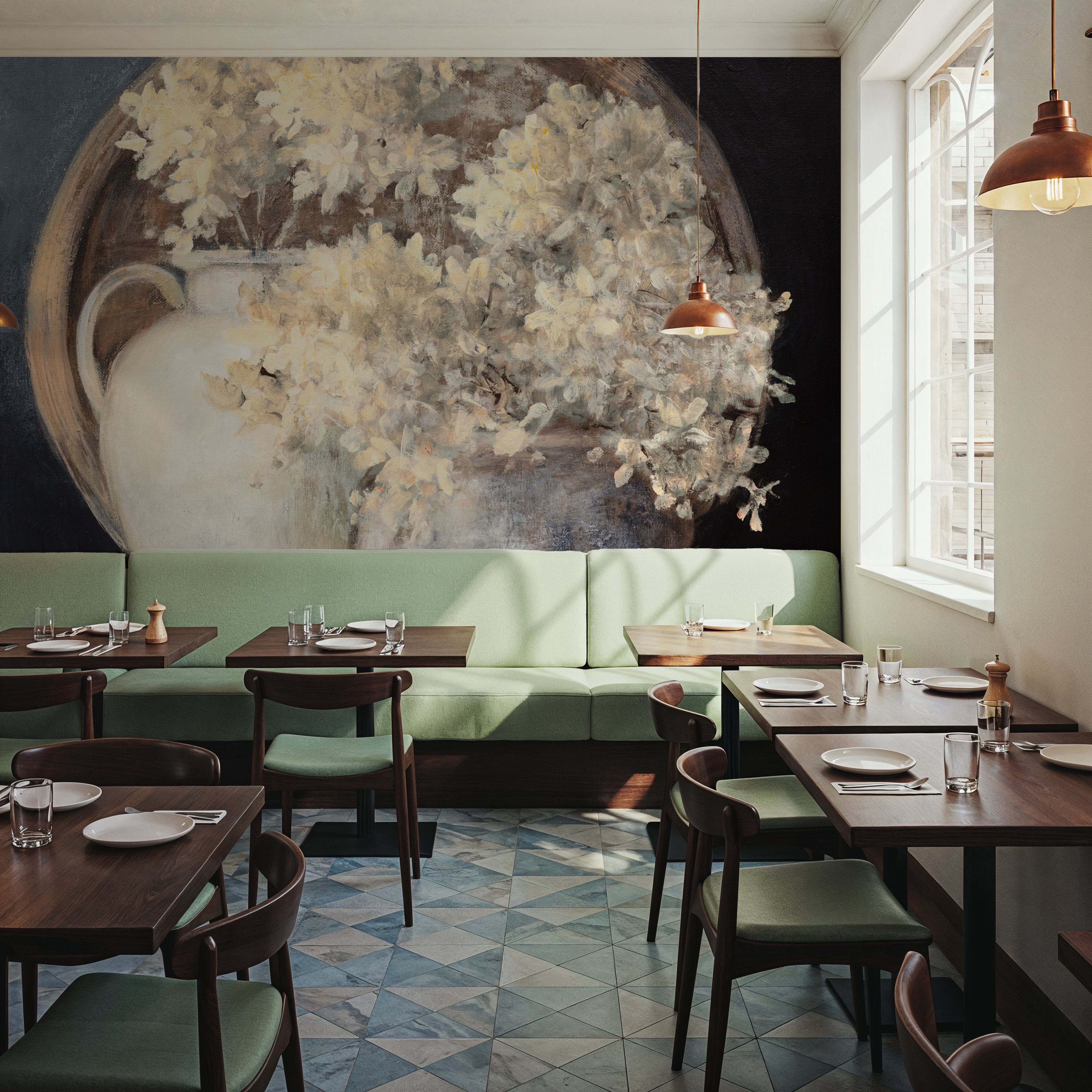 Golden Hydrangeas II White