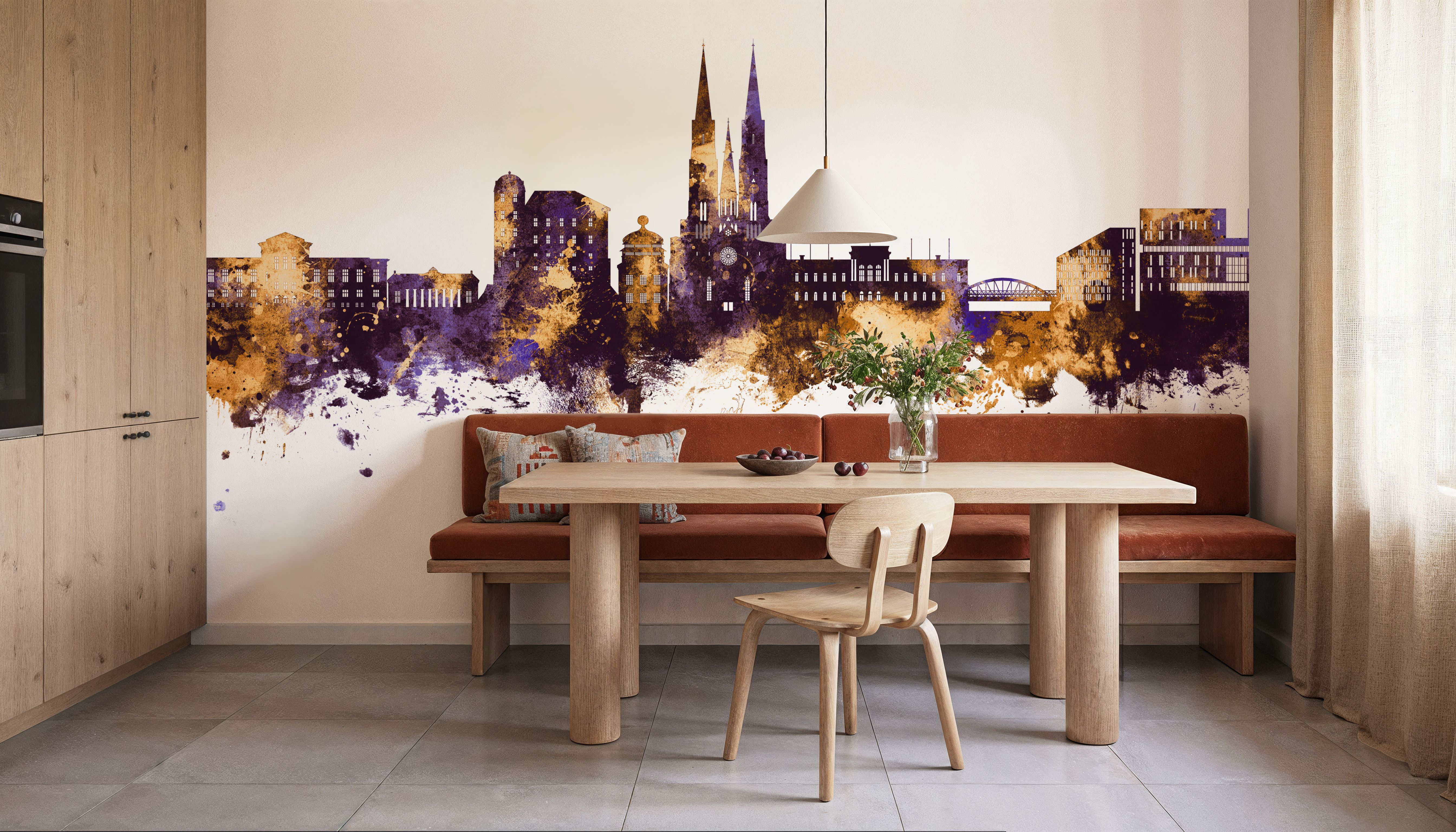 Uppsala Skyline Purple & Gold