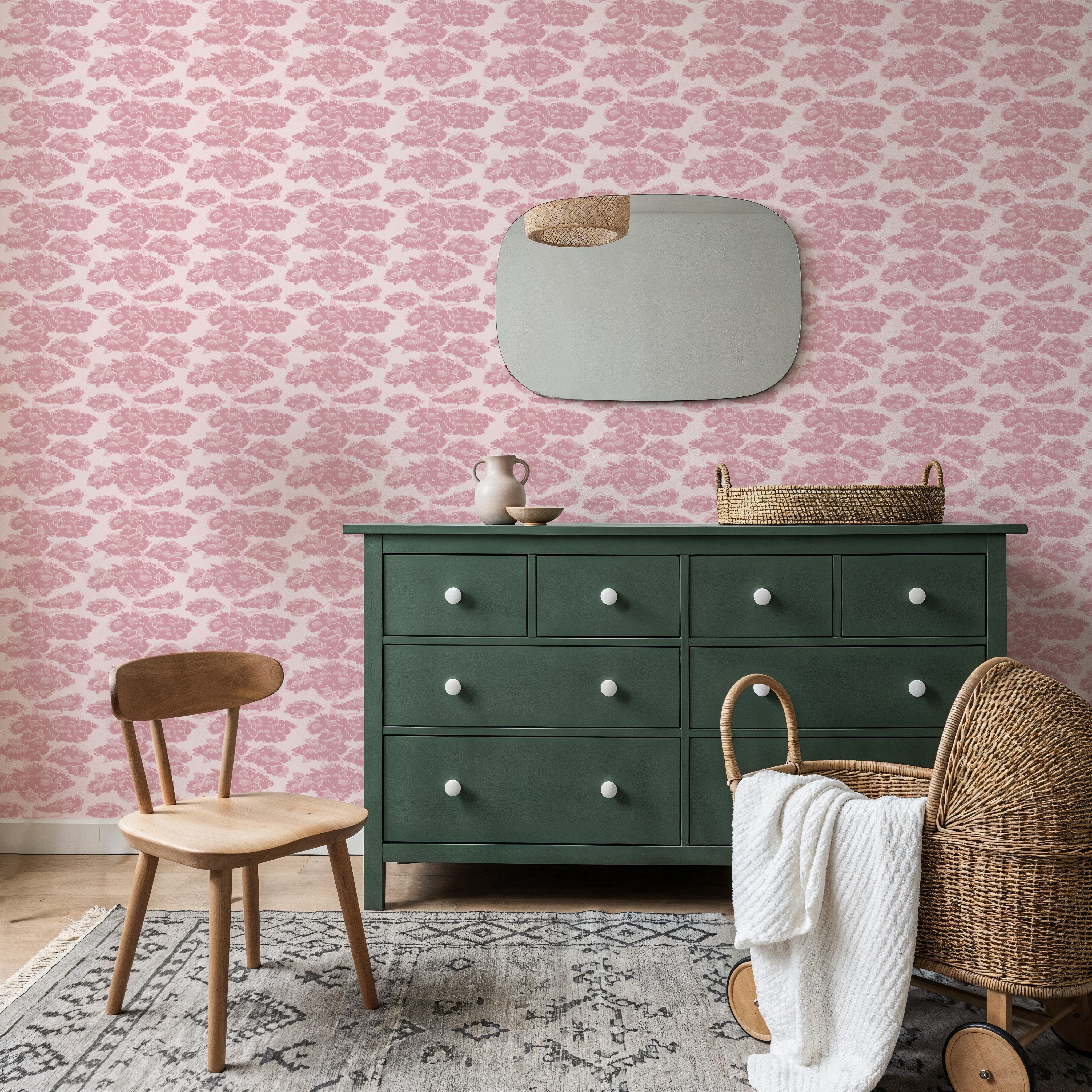 Treetop Fluff, Blush, Papel de parede
