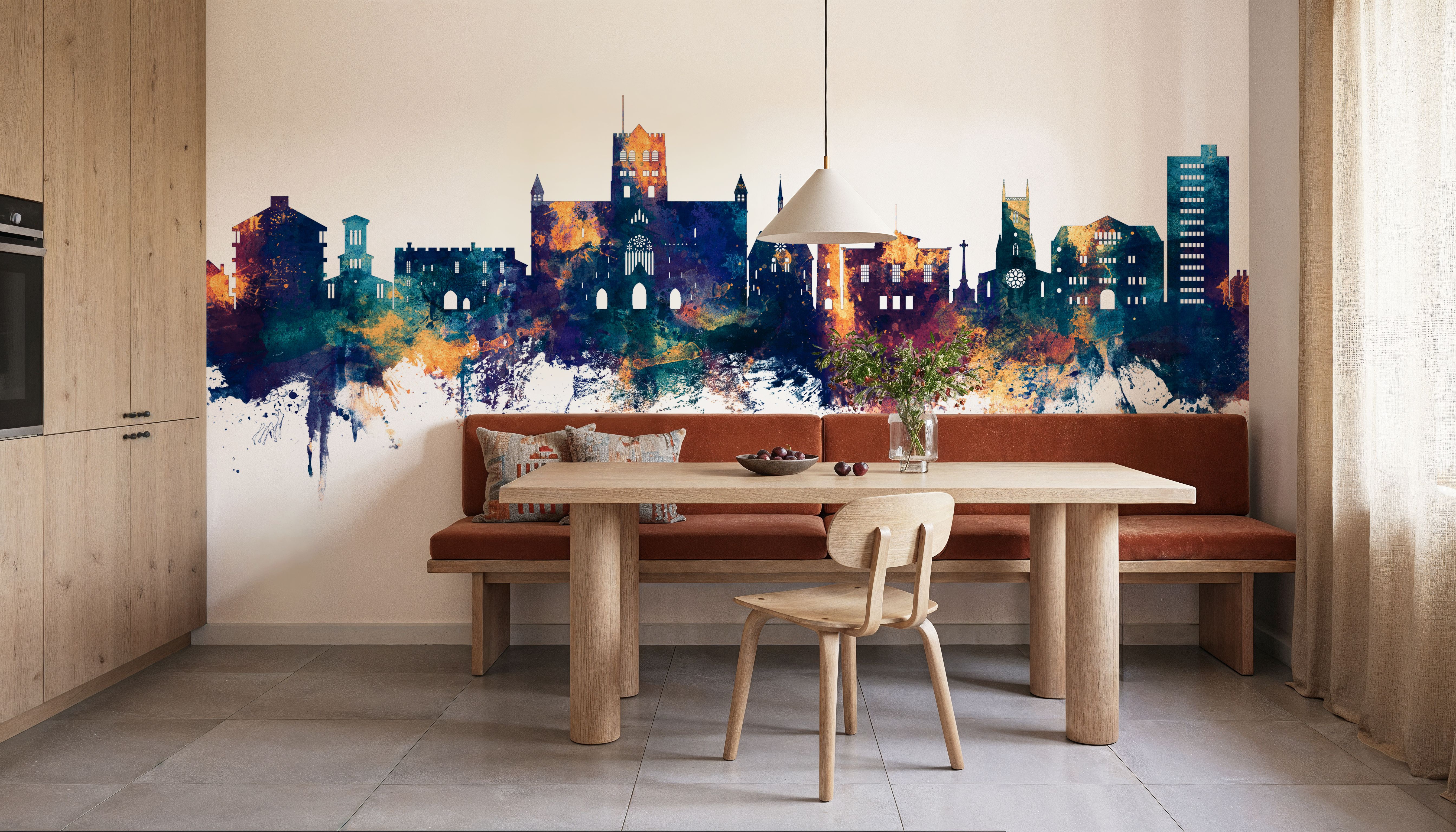 St Albans England Skyline Blue & Bronze