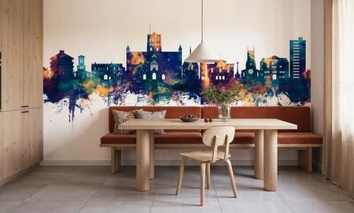 St Albans England Skyline Blue & Bronze