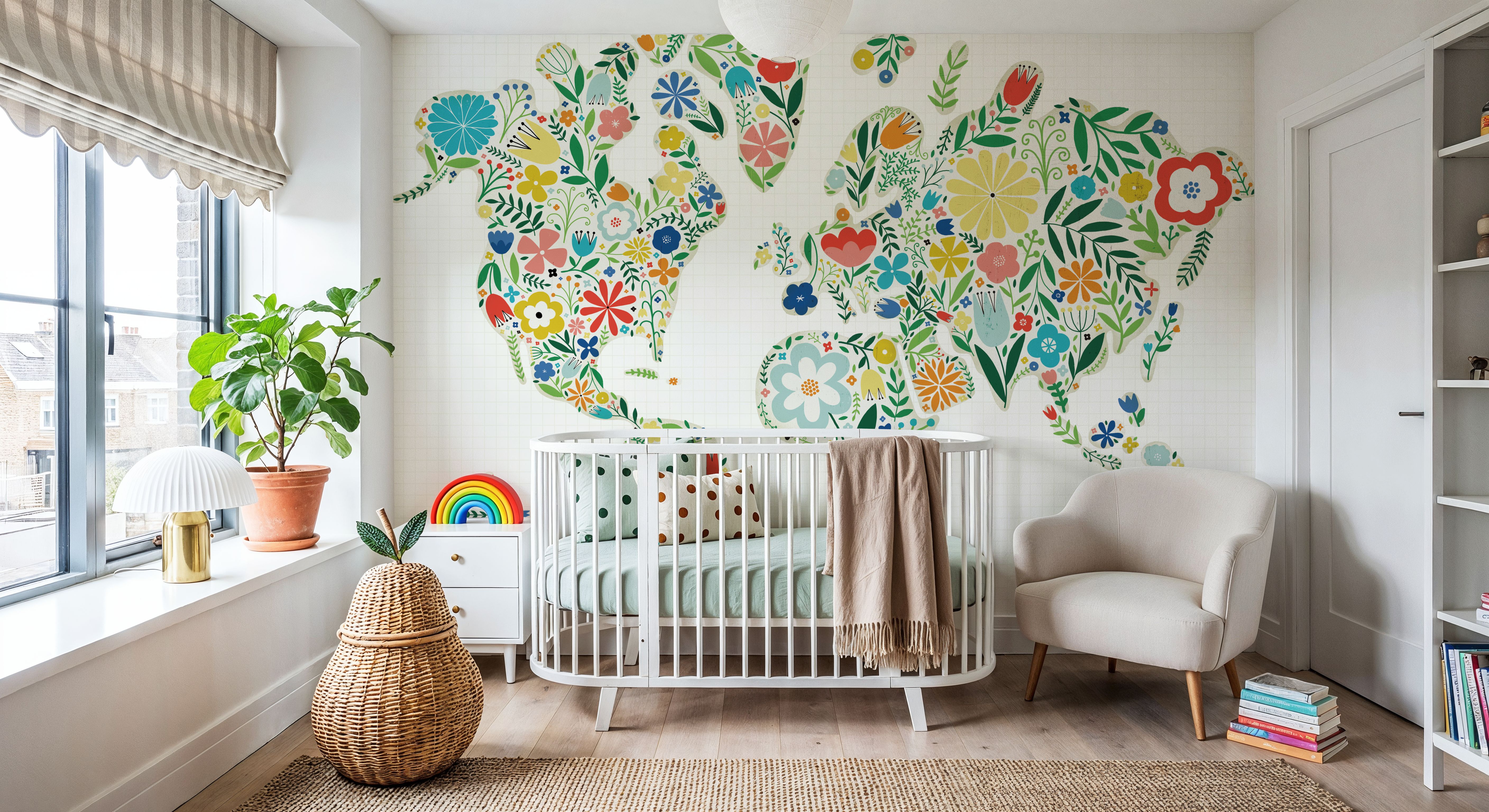 Floral World White