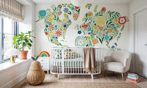 Floral World White