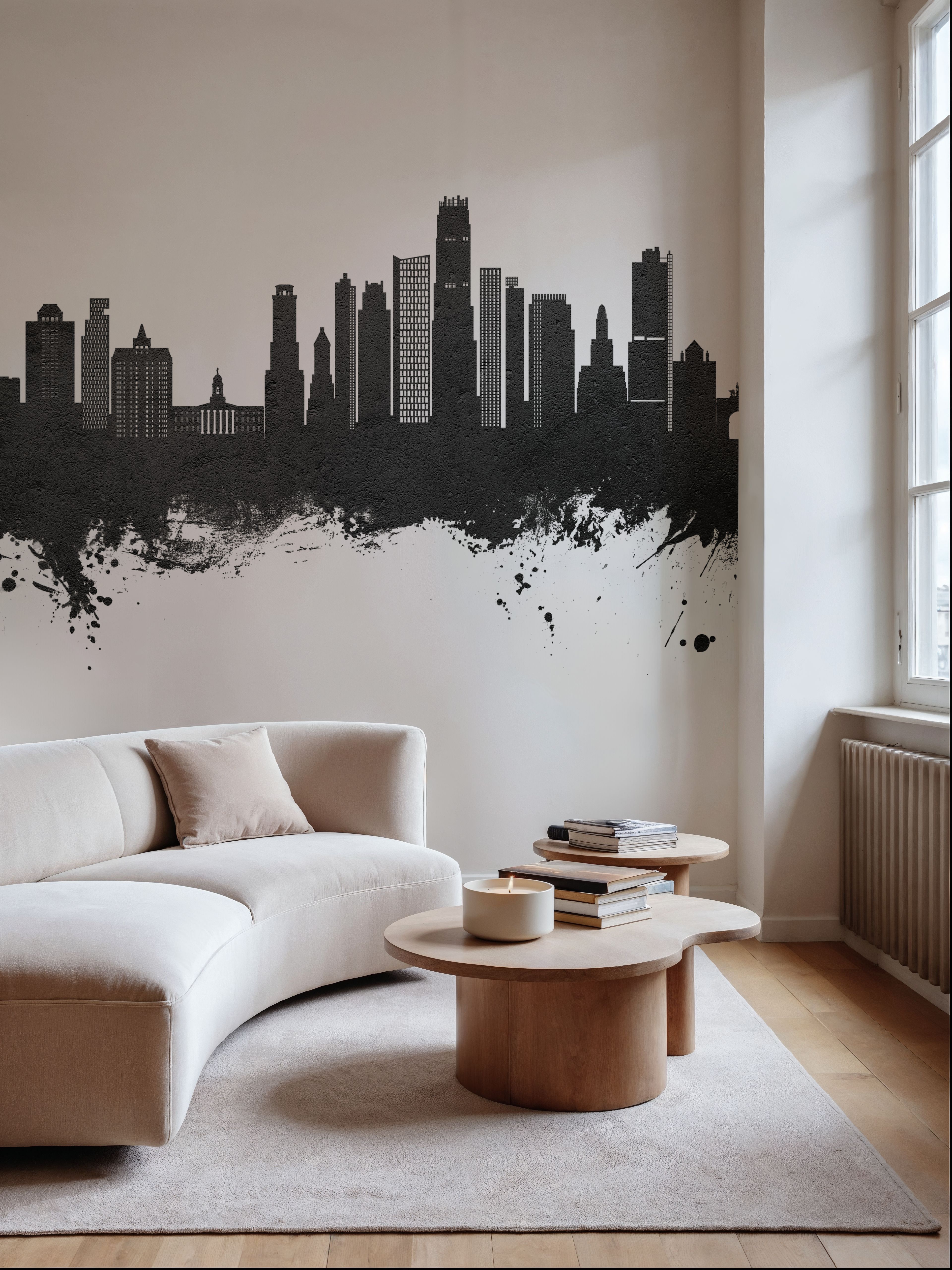 Brooklyn New York Skyline Black & White