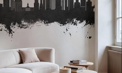 Brooklyn New York Skyline Black & White