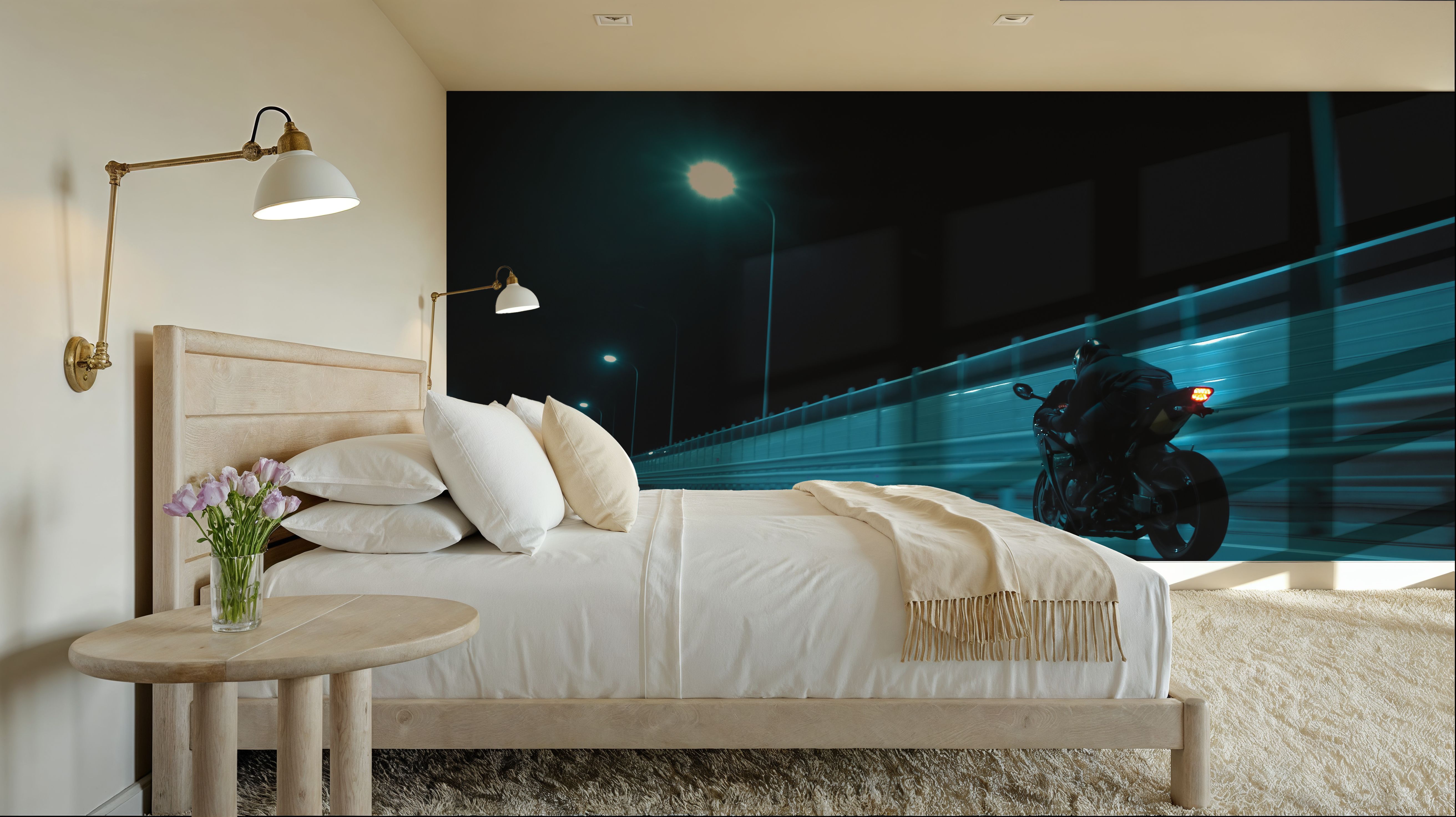 Motorcycle at Night, Papier peint