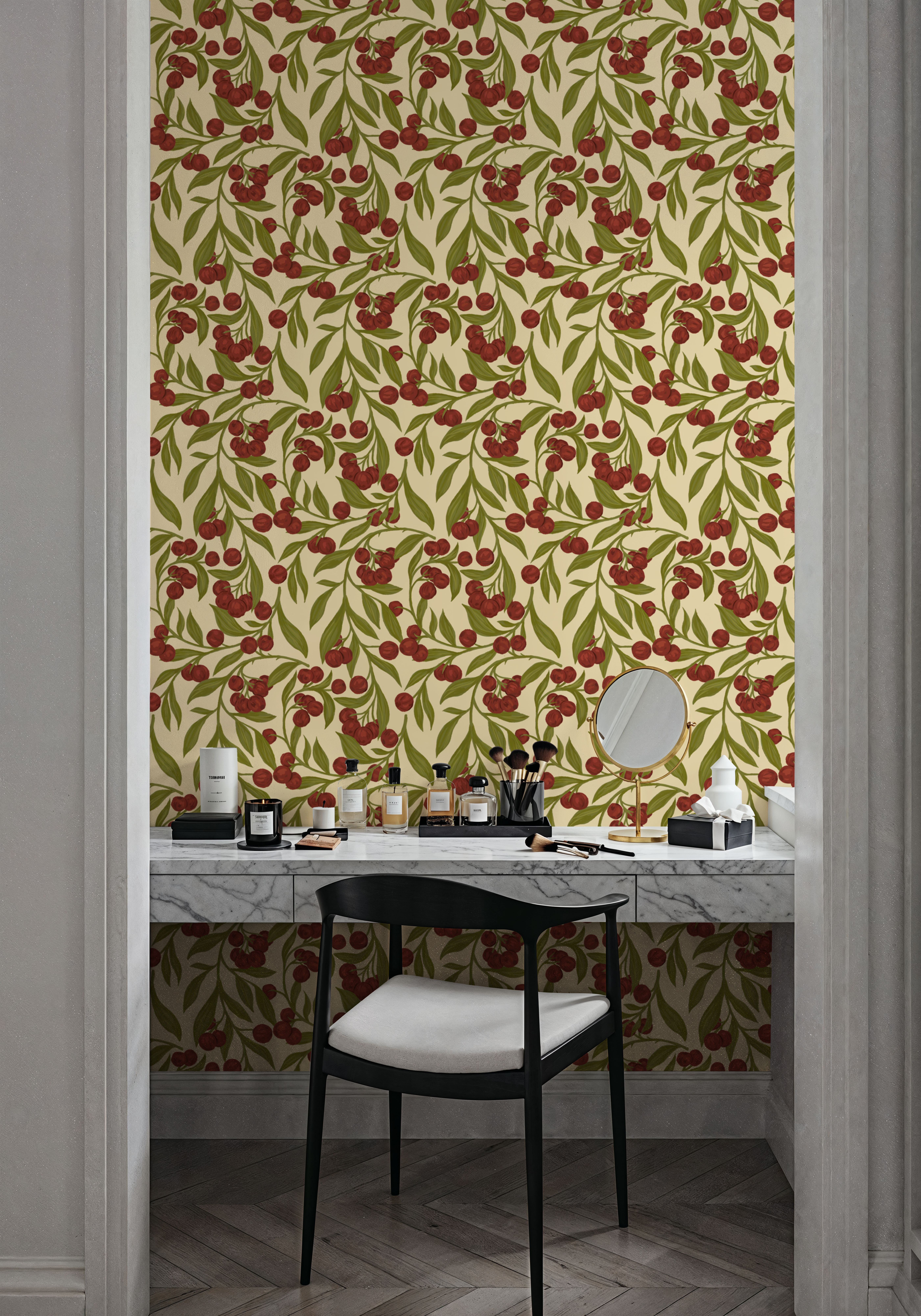 Autumn Berries, Red, Papier peint