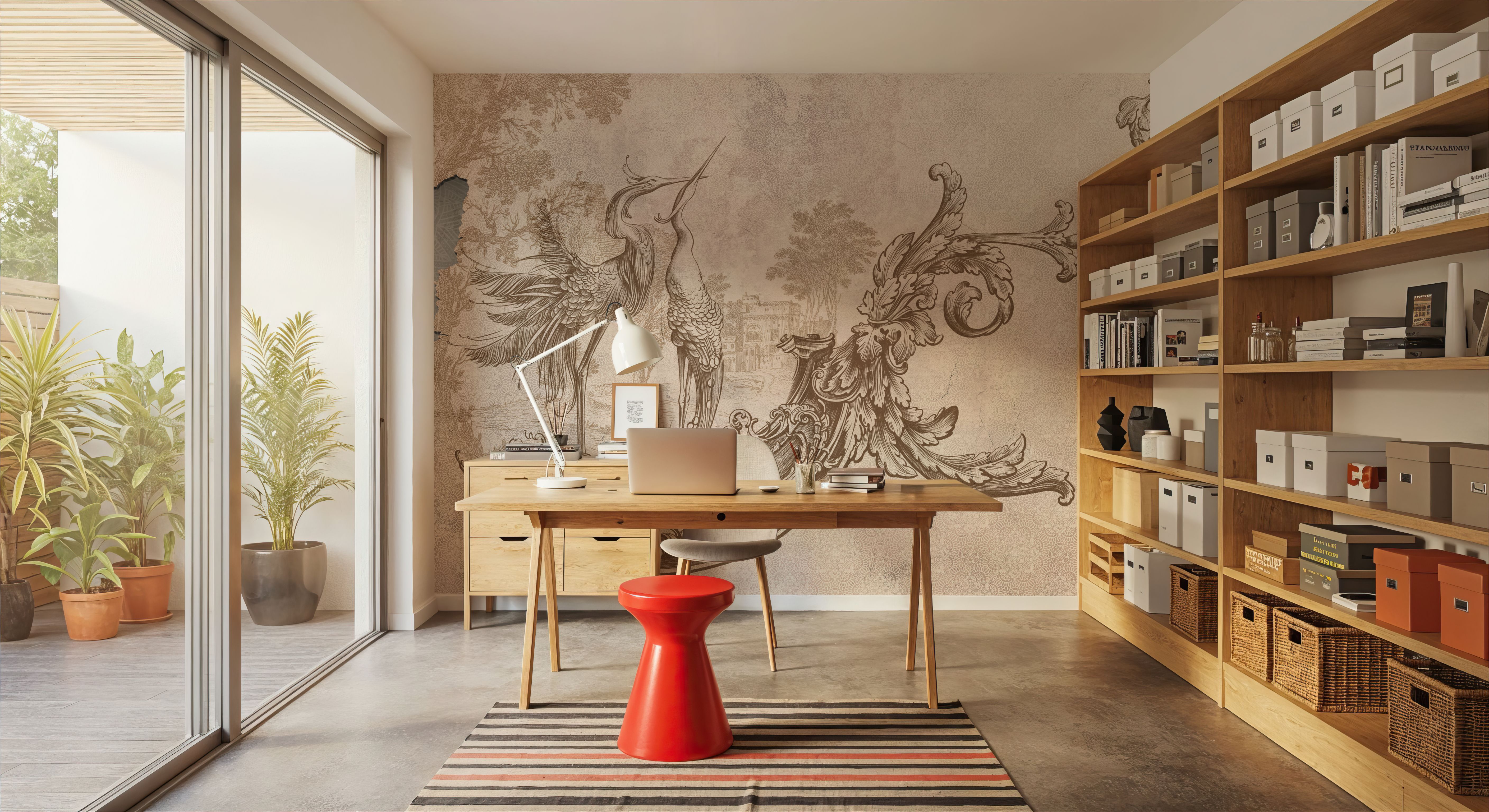 Retro Shield, Behang