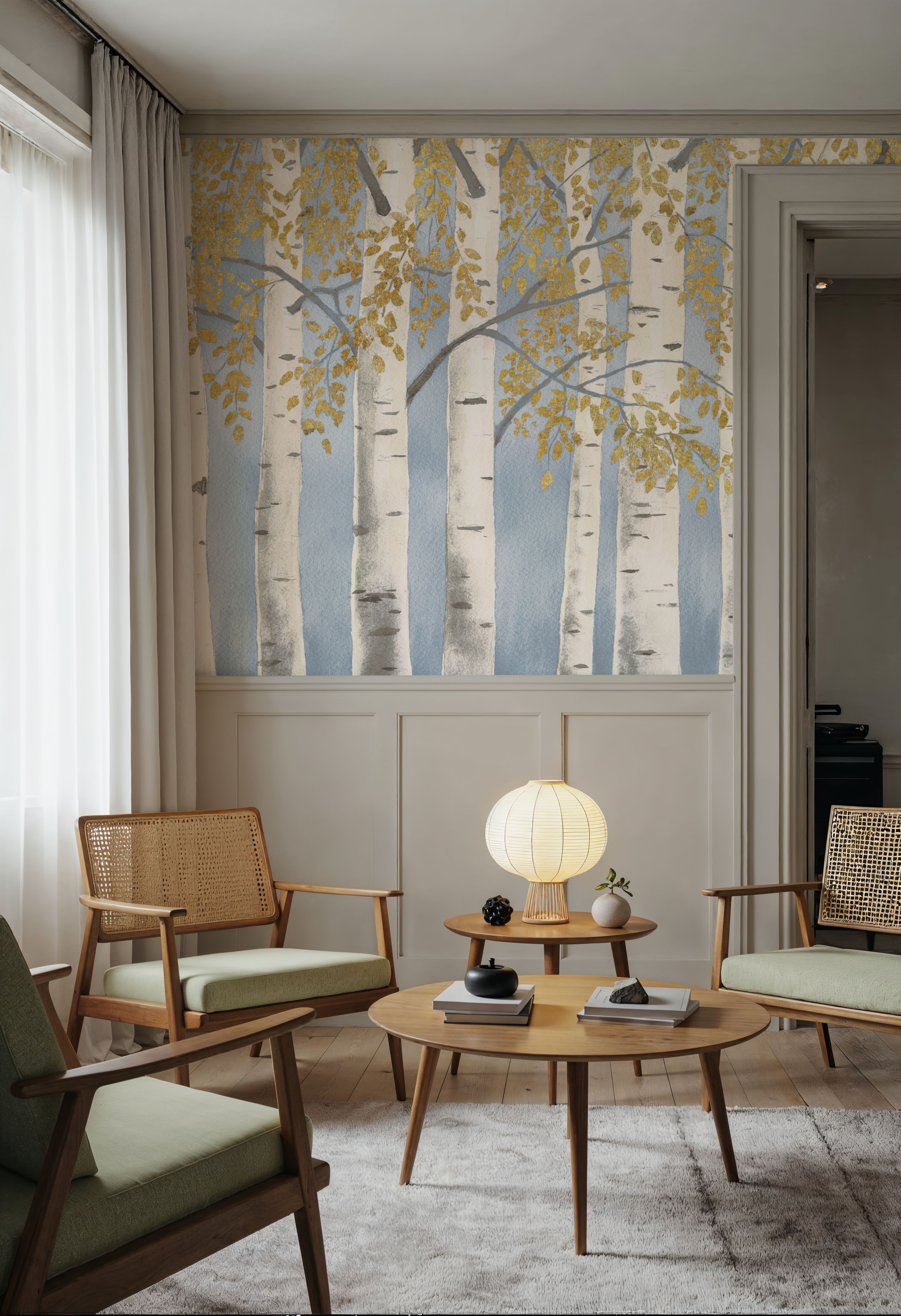 Fresh Forest Light Blue Gold