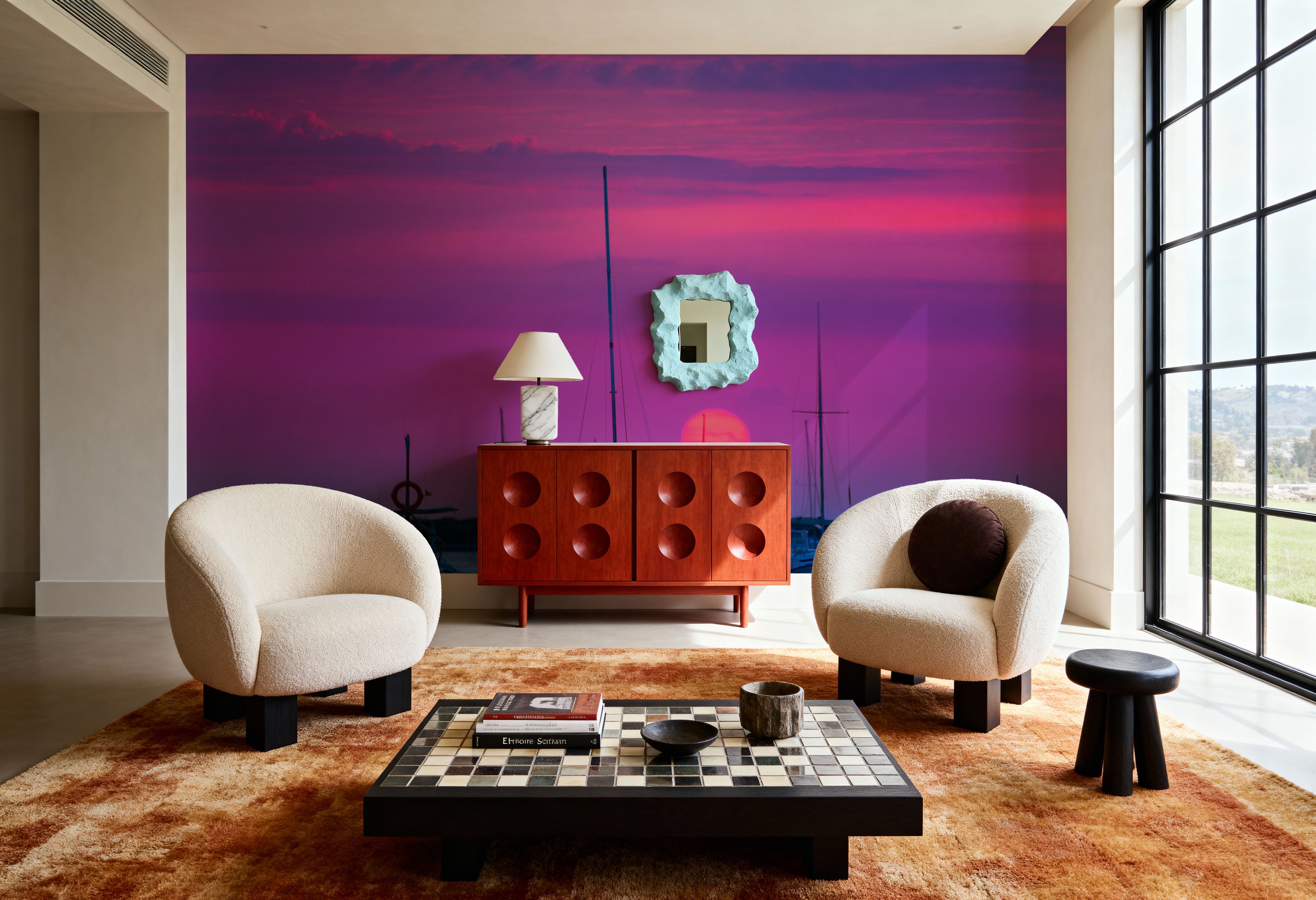 Boat Sunset, Wallpaper