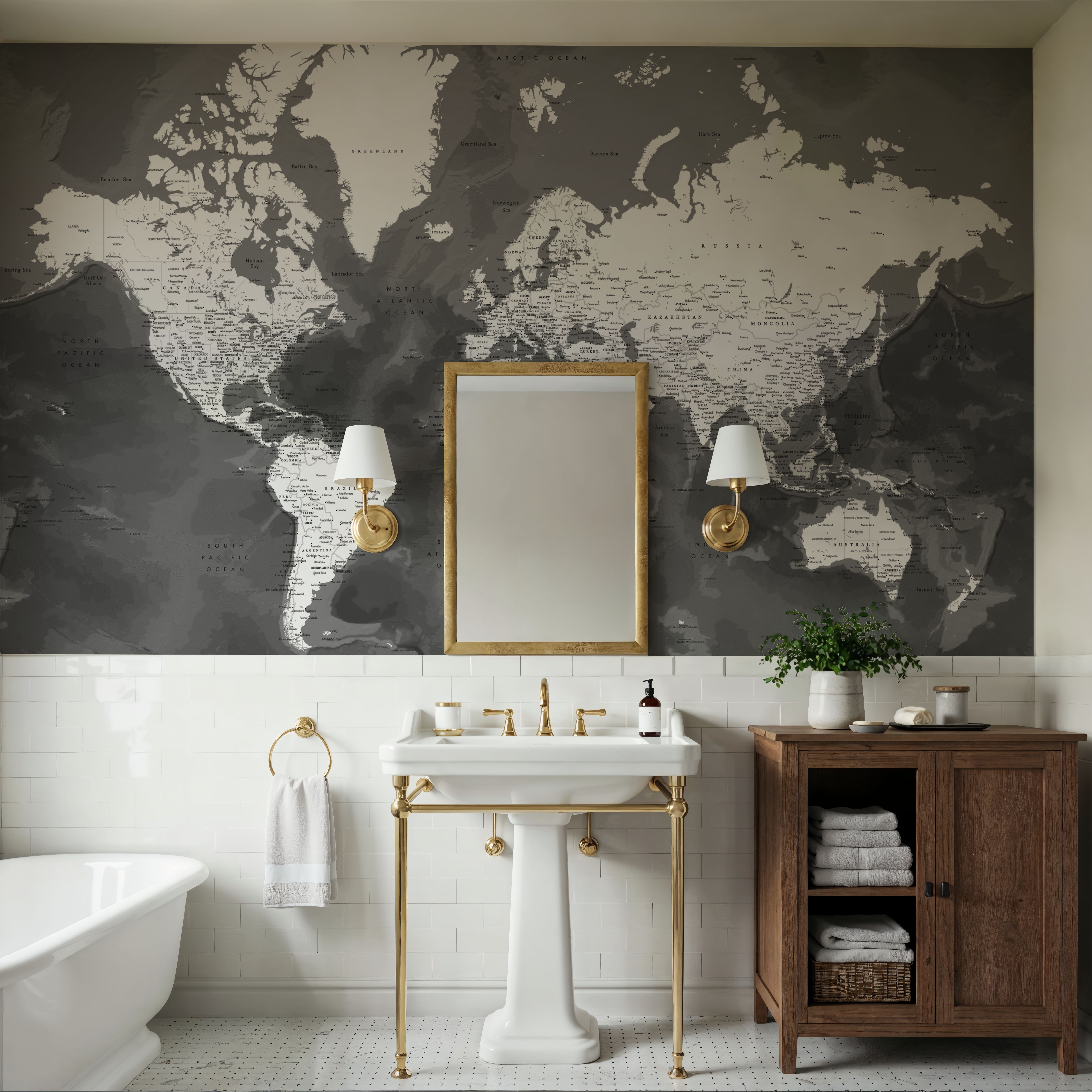 World Map Cities - Olson