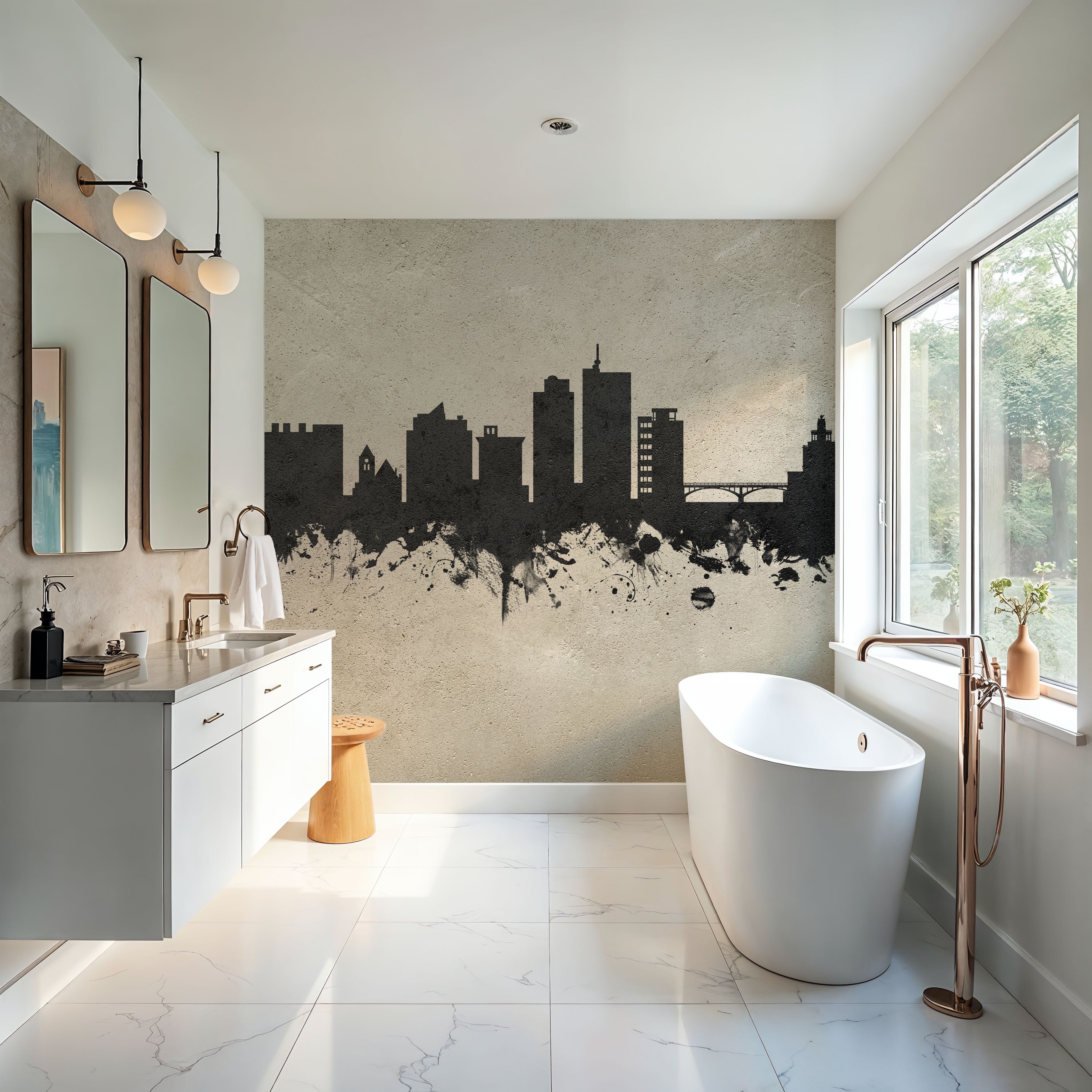 Cedar Rapids Iowa Skyline Concrete