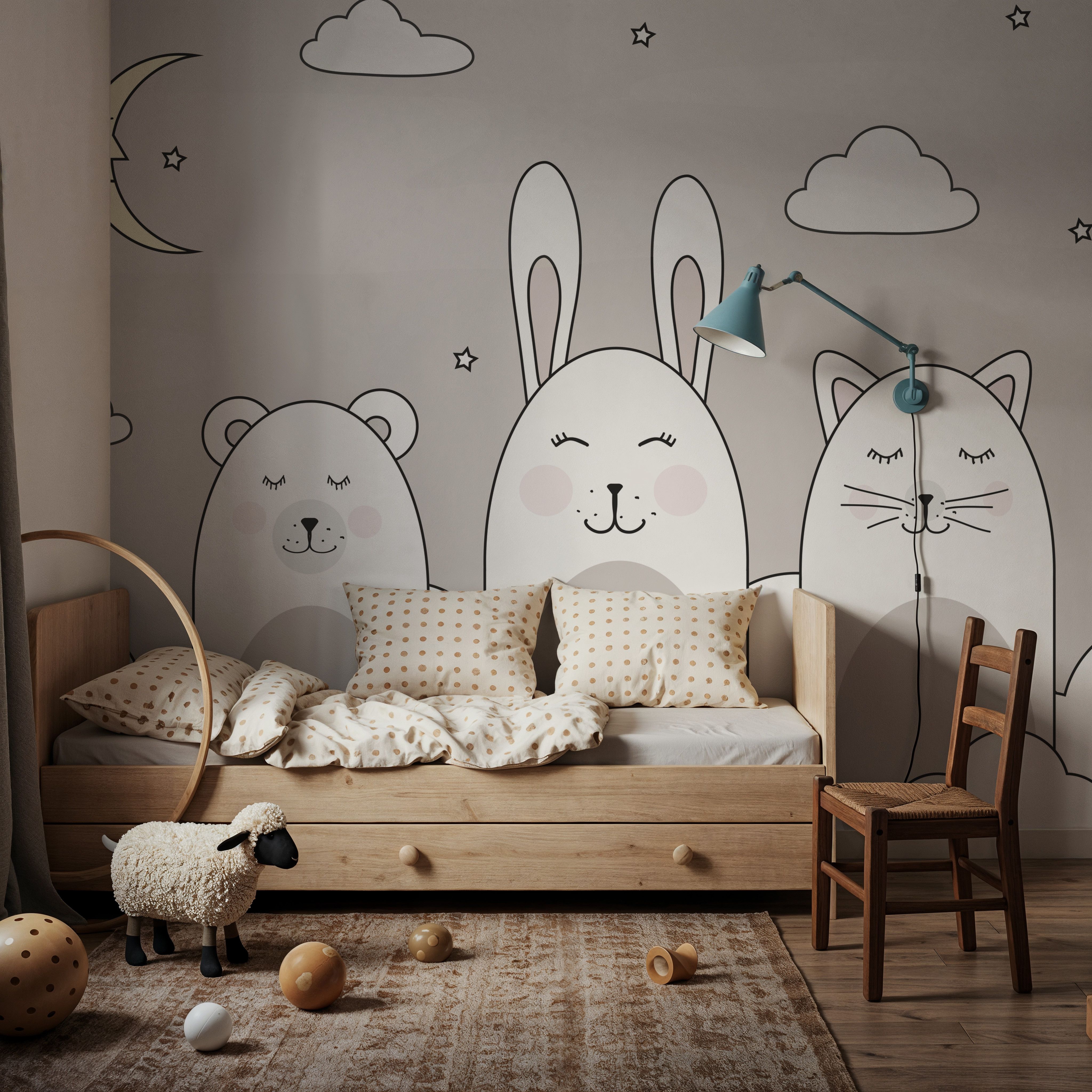 Sleeping Bunny Gray