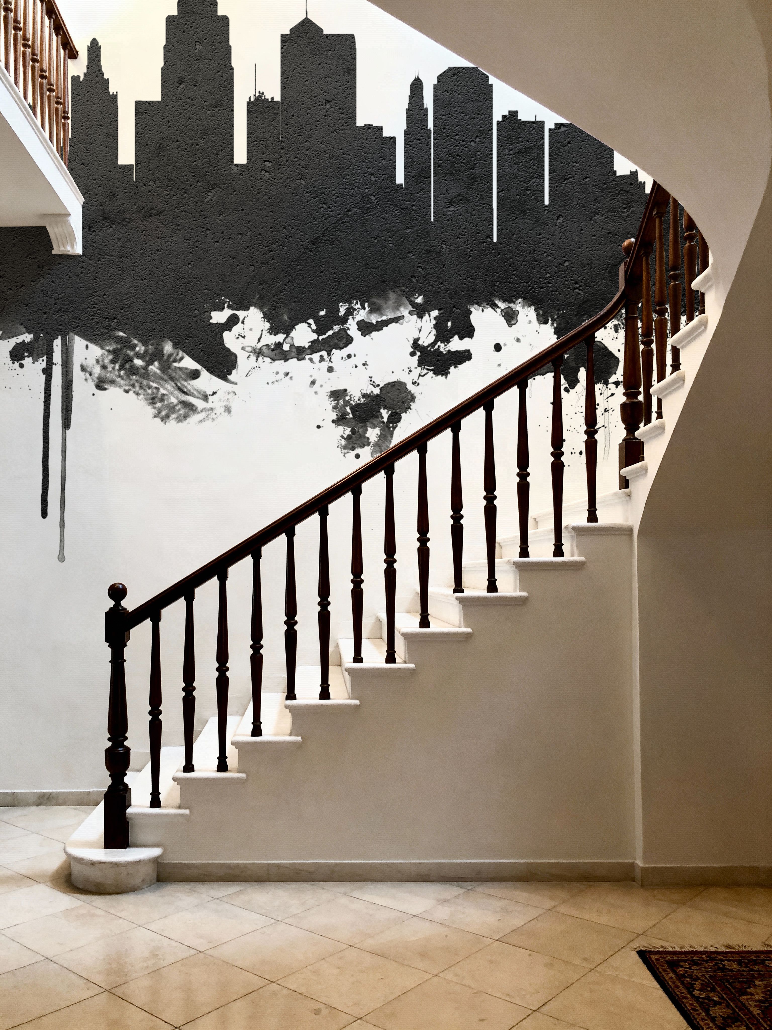 Kansas City Missouri Skyline Black & White