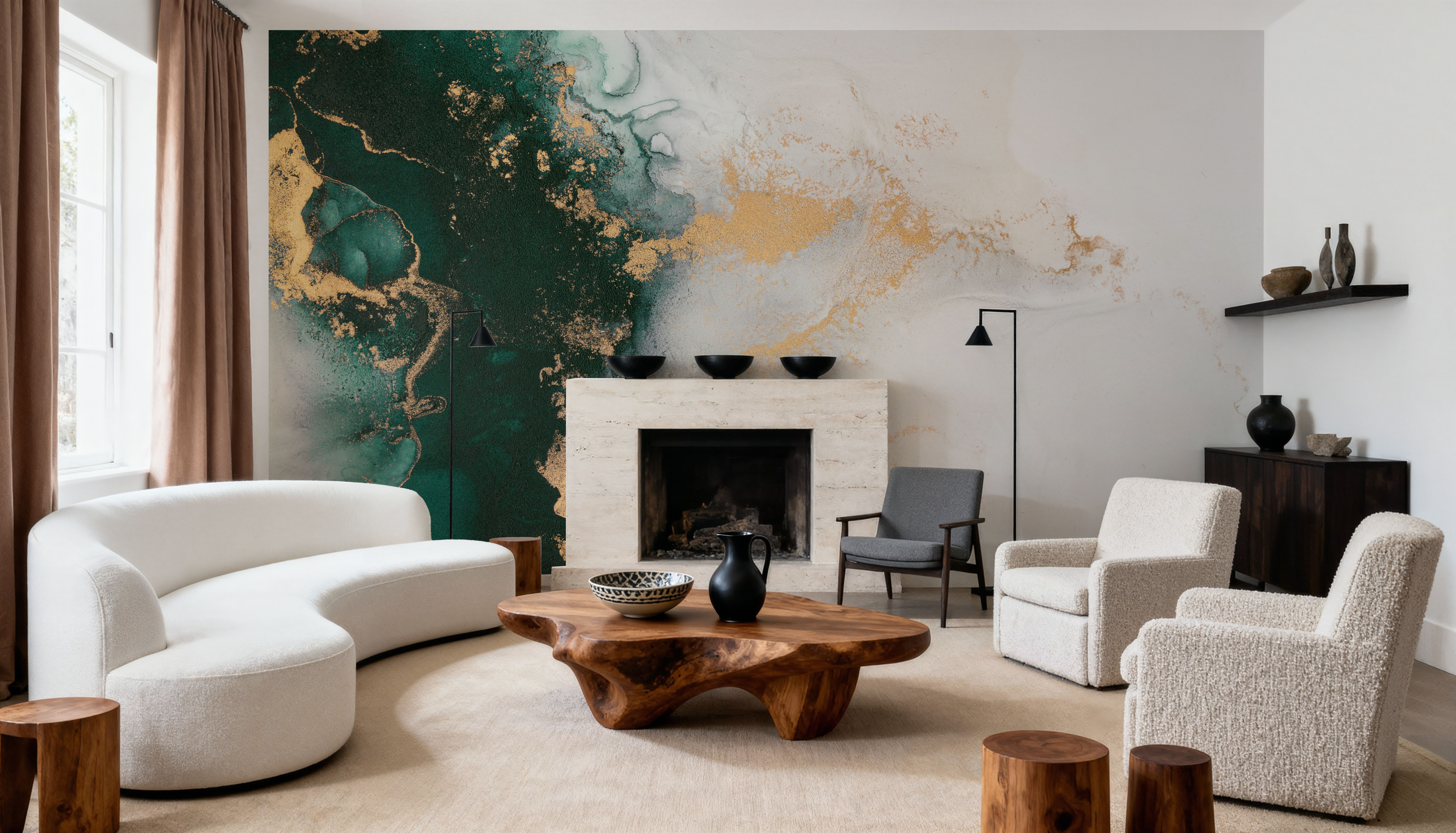 Free-Flow Emerald, Wallpaper