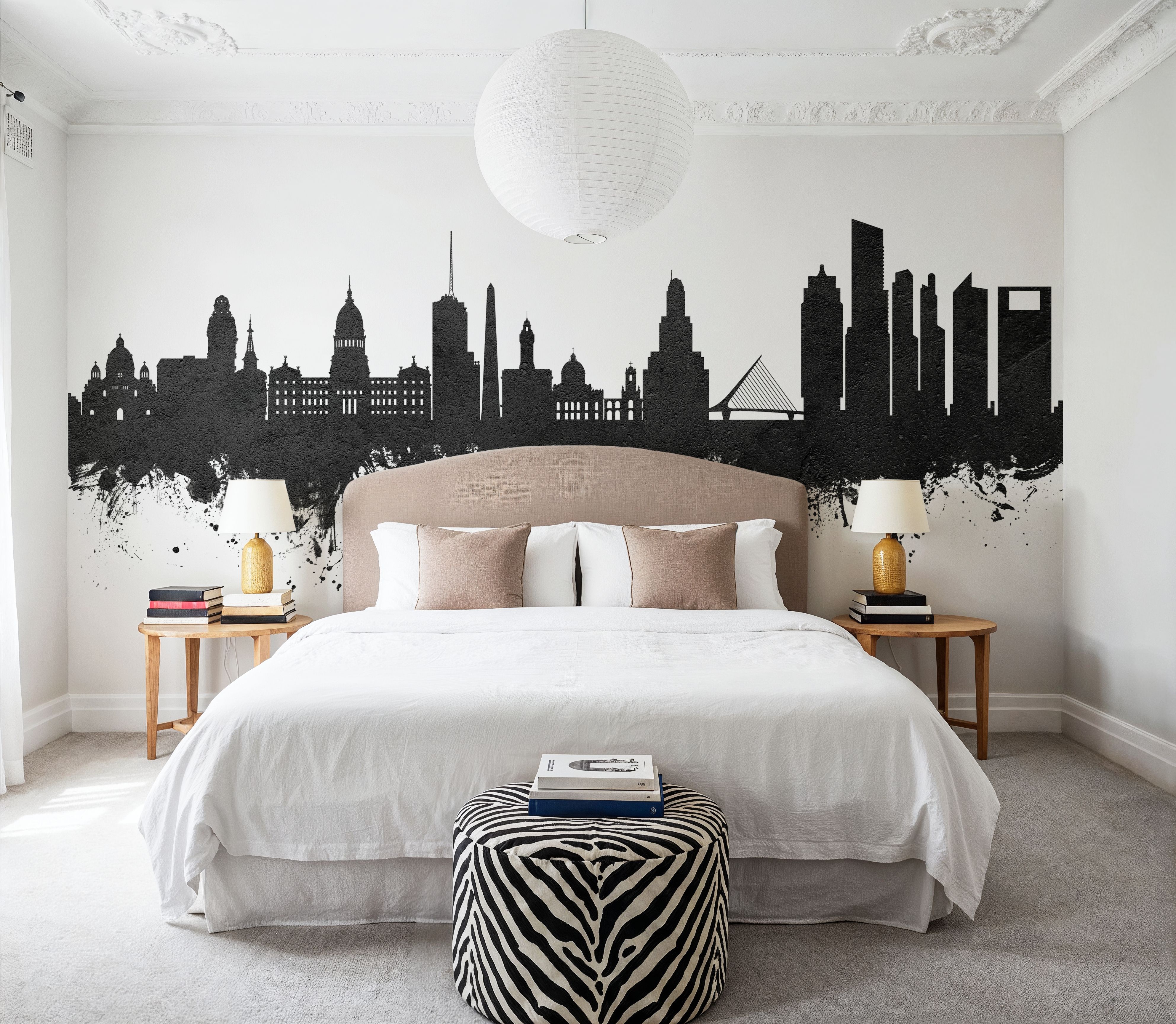 Buenos Aires Argentina Skyline Black & White