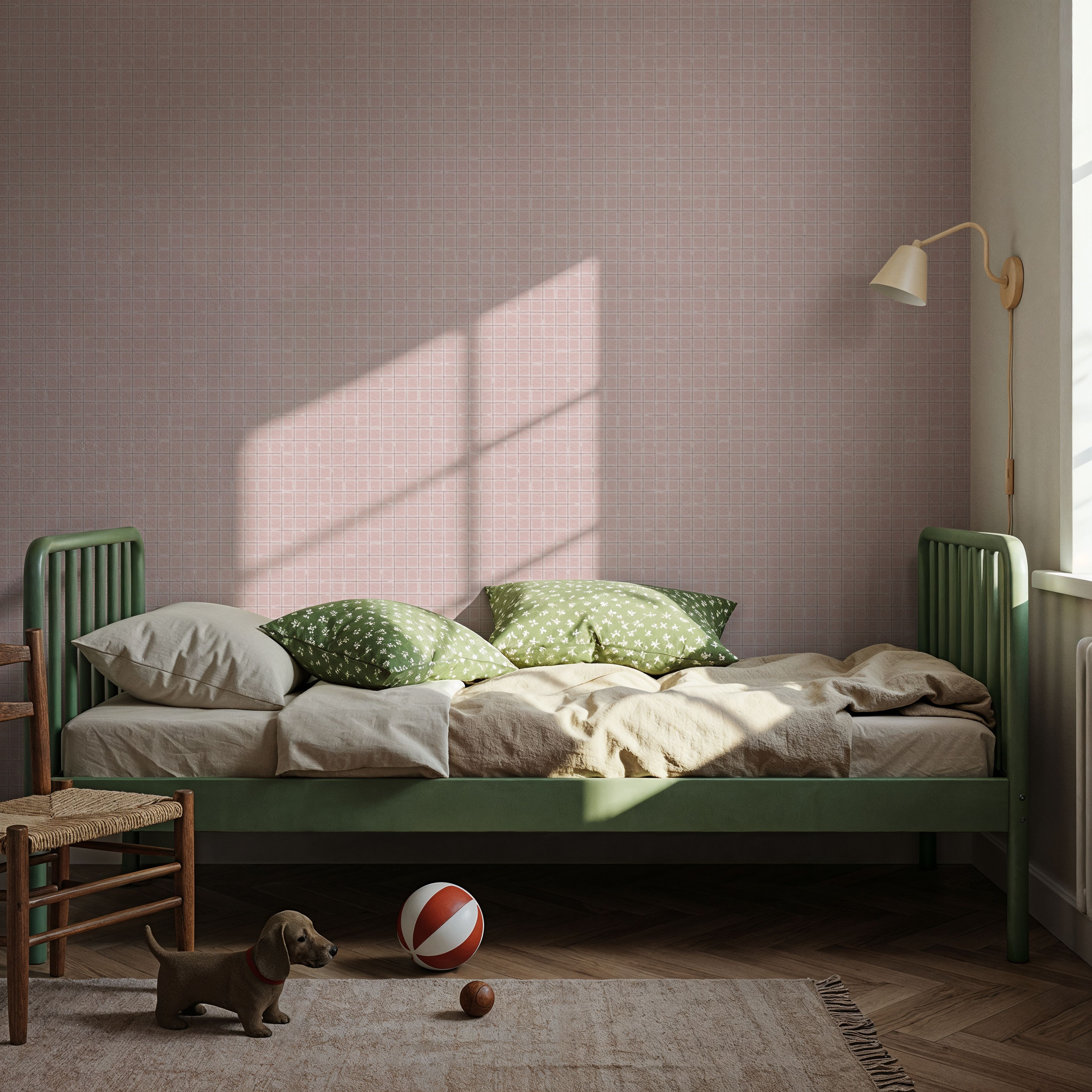 Weathered Checks, Dusty Rose