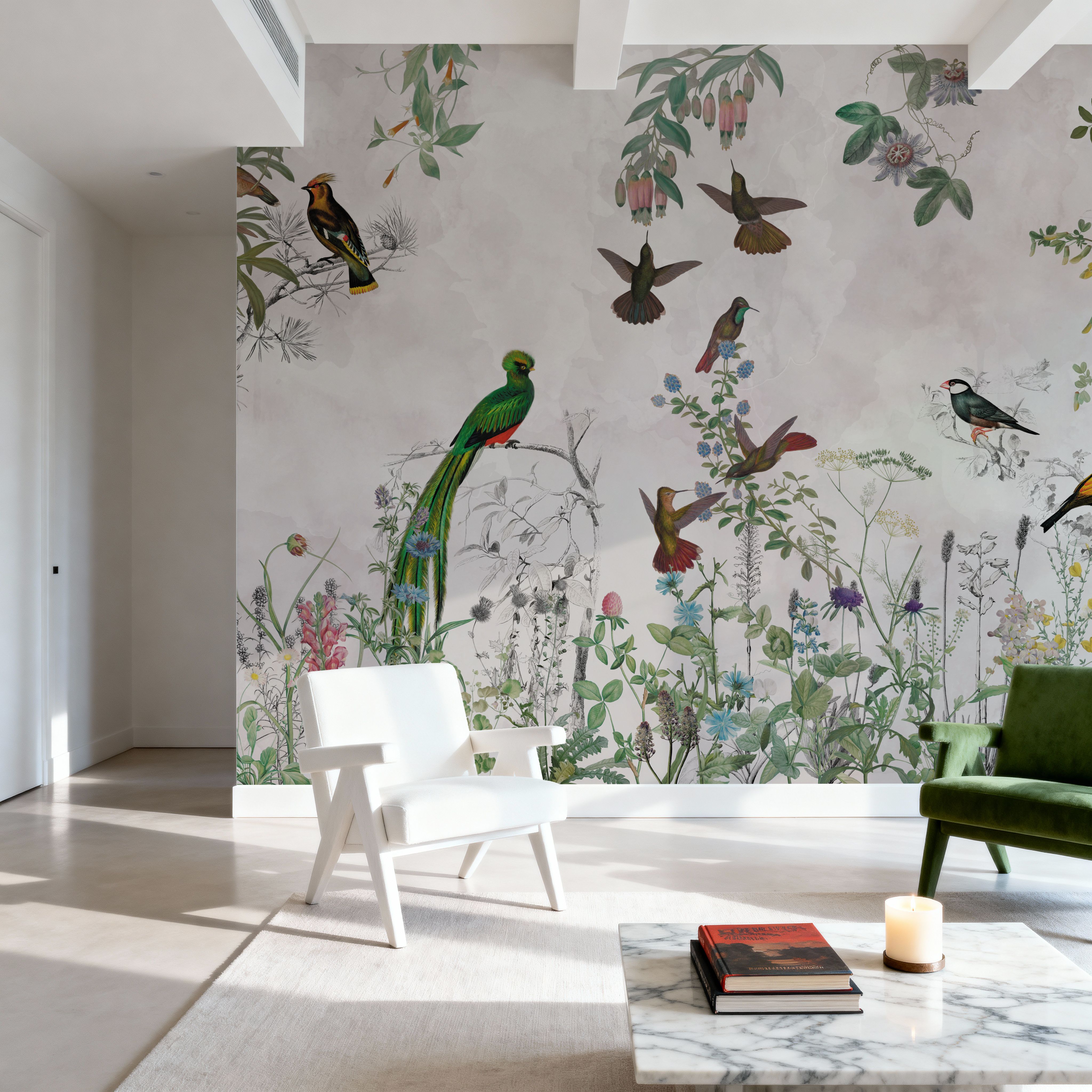 Fields of Birds and Flowers
