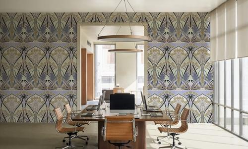 Floral Art Deco Aura, Periwinkle